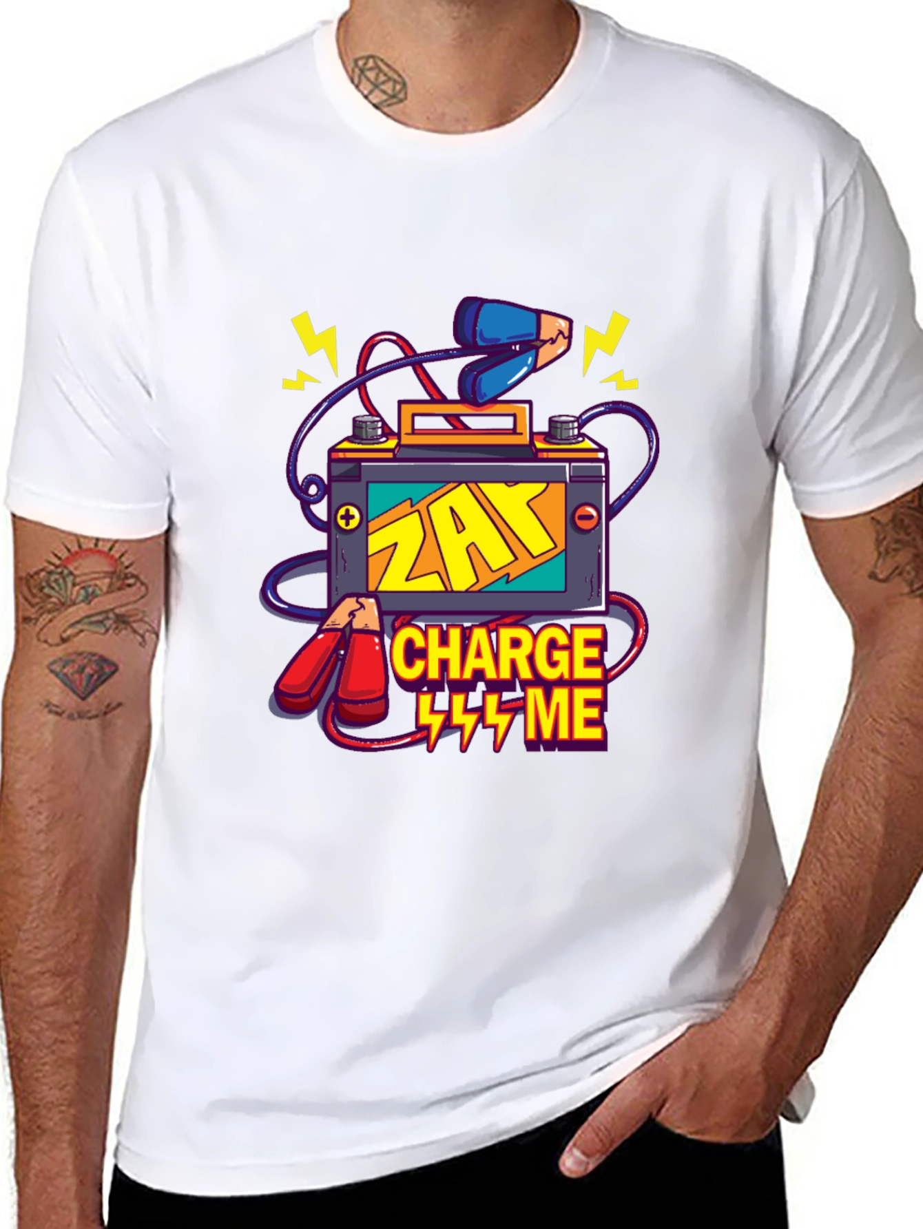 ZAY Charge Me Graphic T-Shirt - Black
