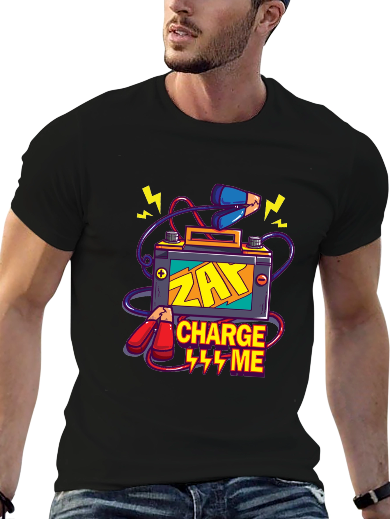 ZAY Charge Me Graphic T-Shirt - Black