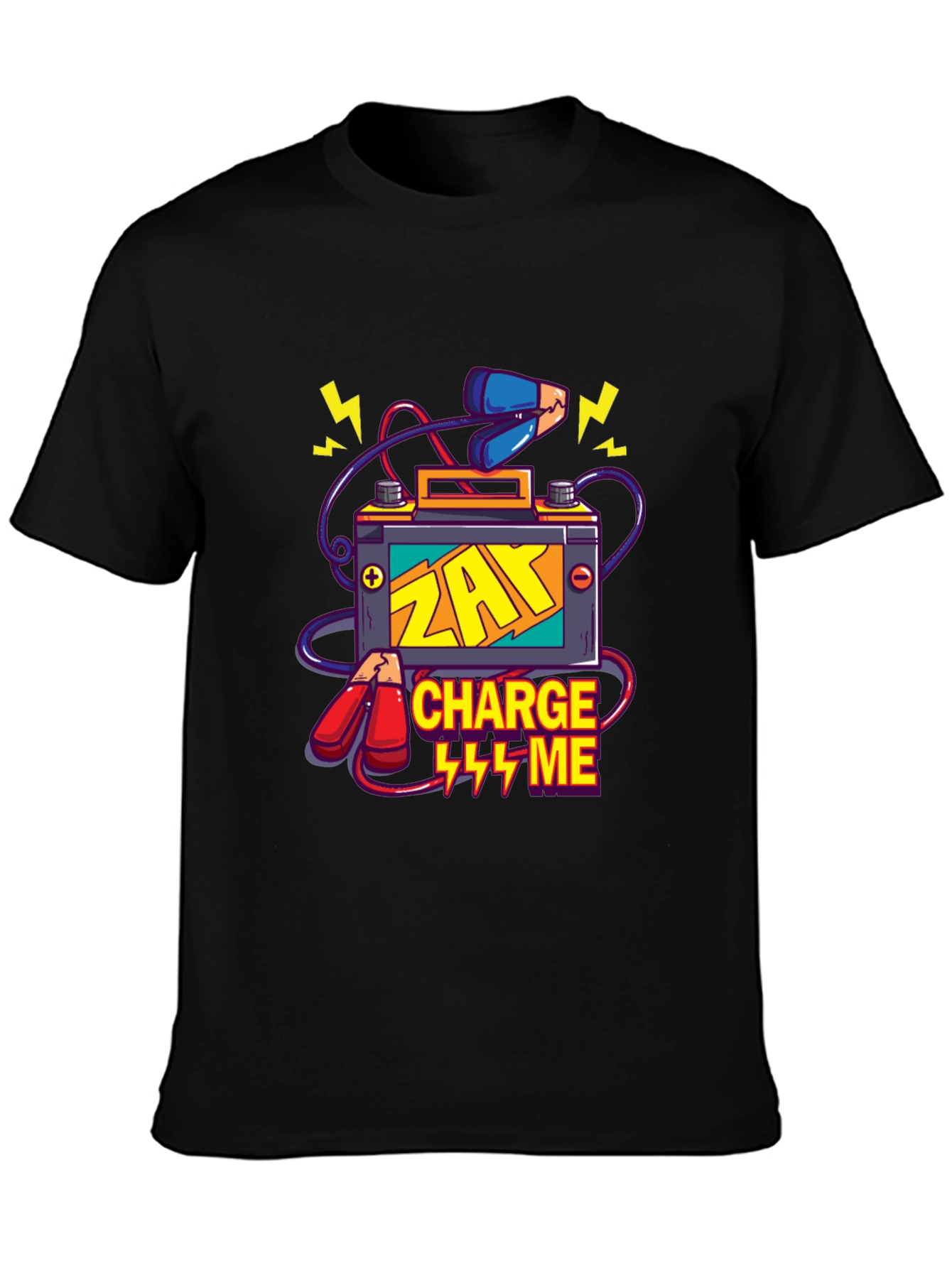 ZAY Charge Me Graphic T-Shirt - Black
