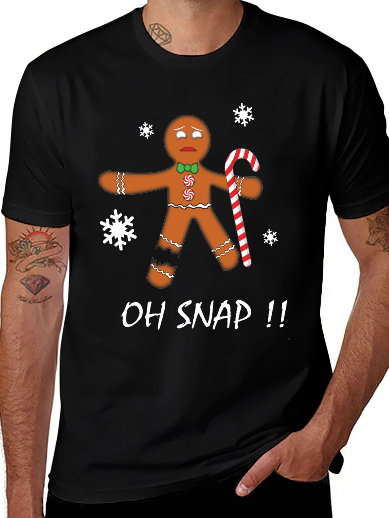 Oh Snap Gingerbread T-Shirt - Christmas Holiday Tee