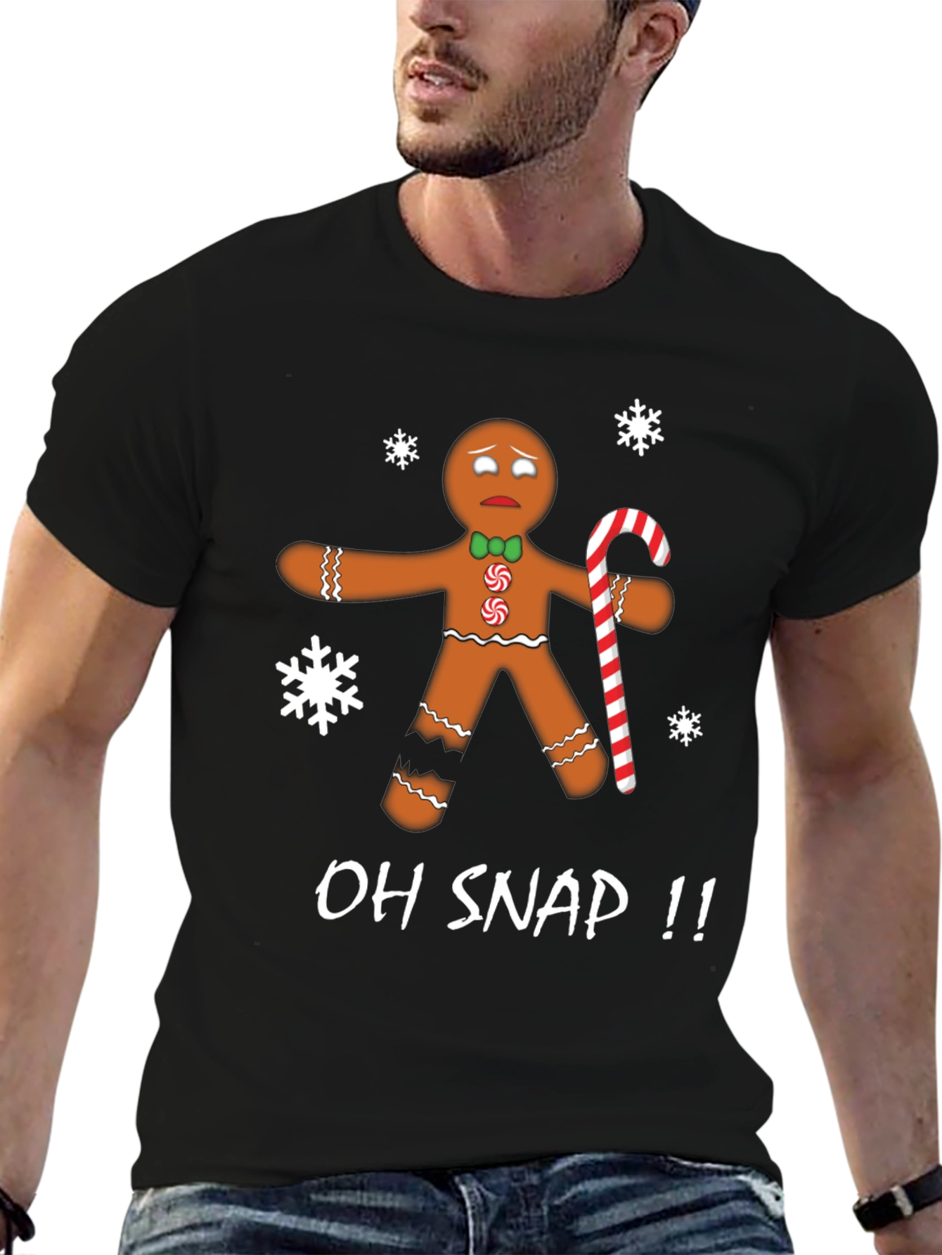 Oh Snap Gingerbread T-Shirt - Christmas Holiday Tee