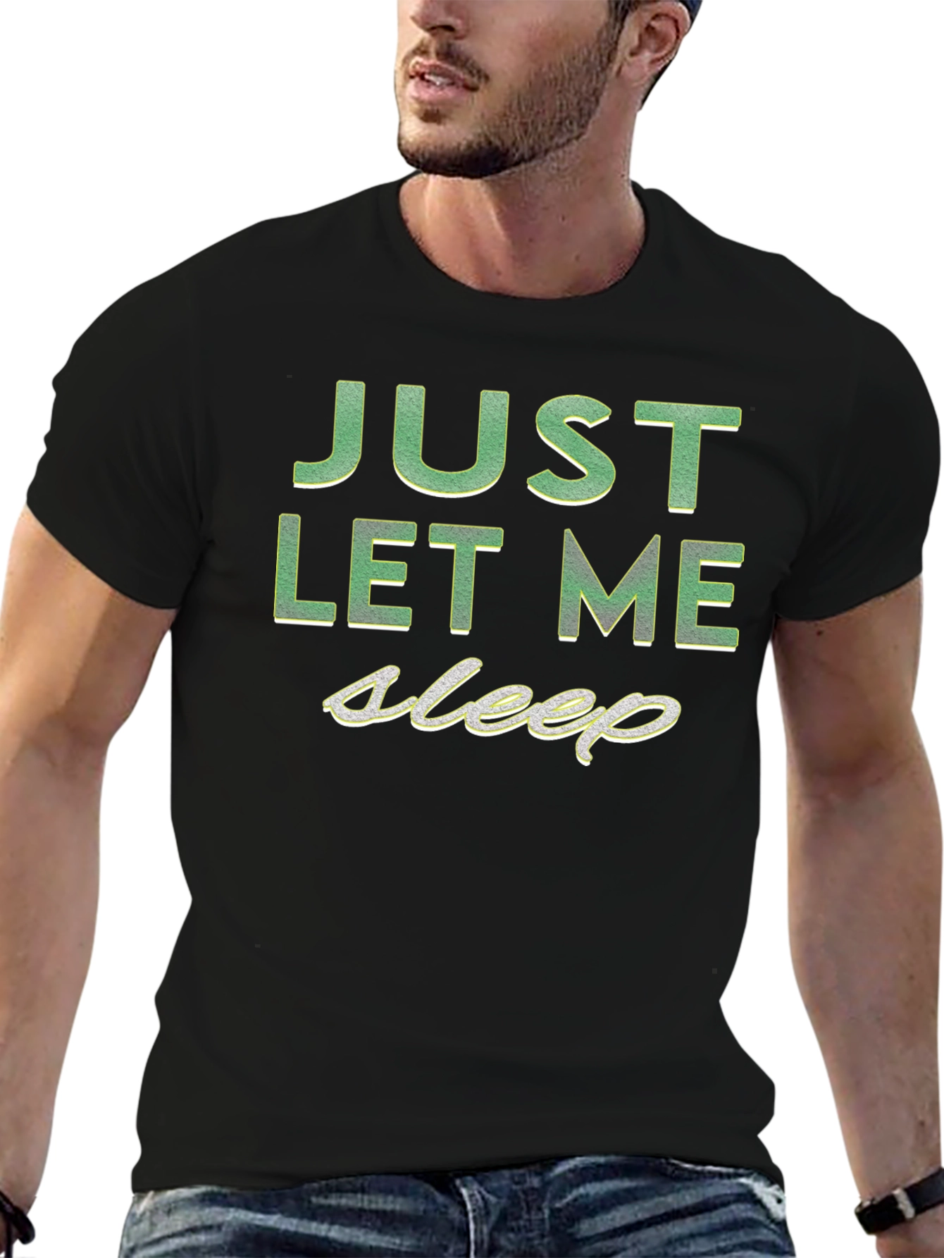 Just Let Me Sleep Graphic Tee - Black