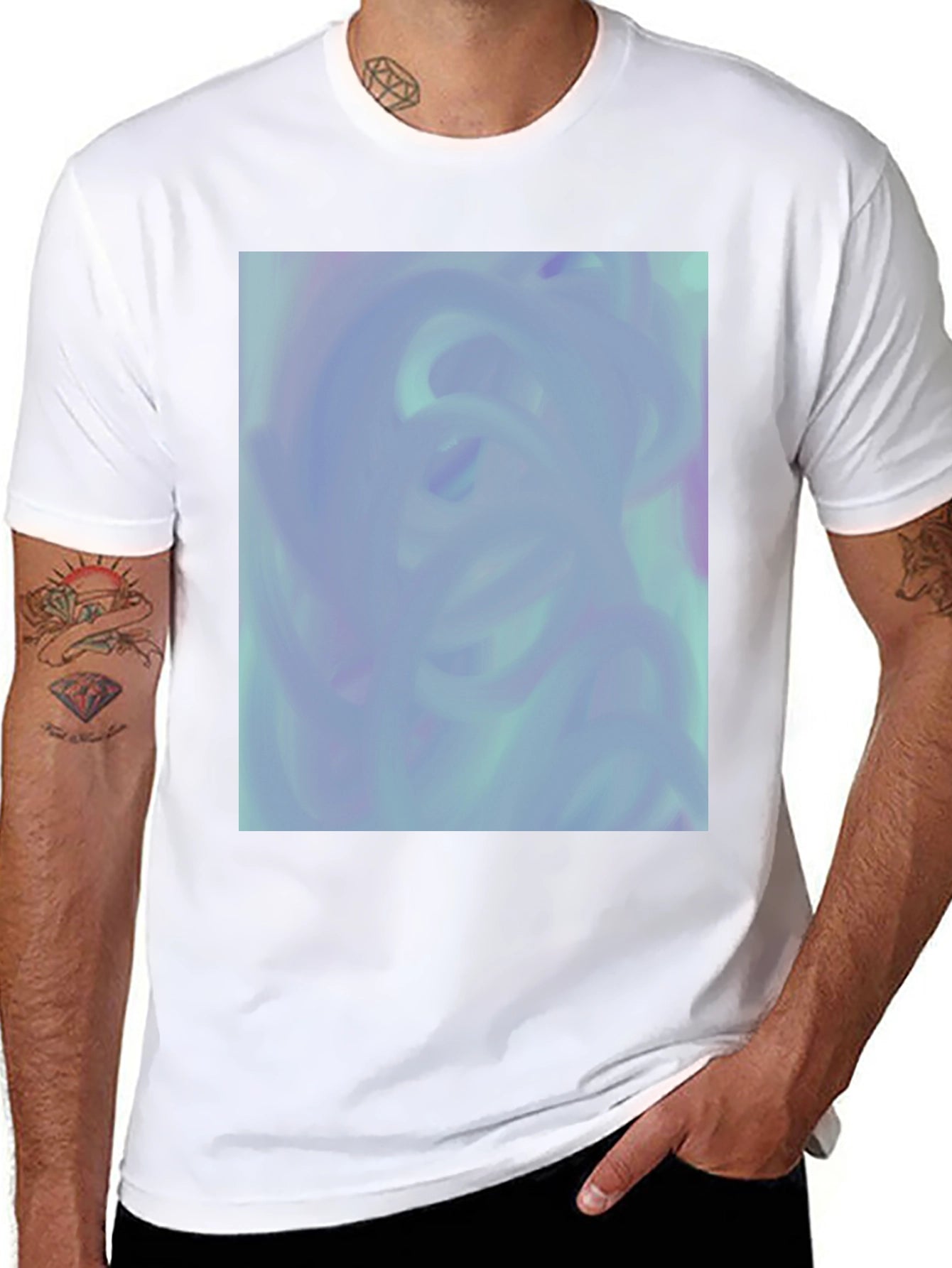 Abstract Swirl T-Shirt - Modern Art Tee