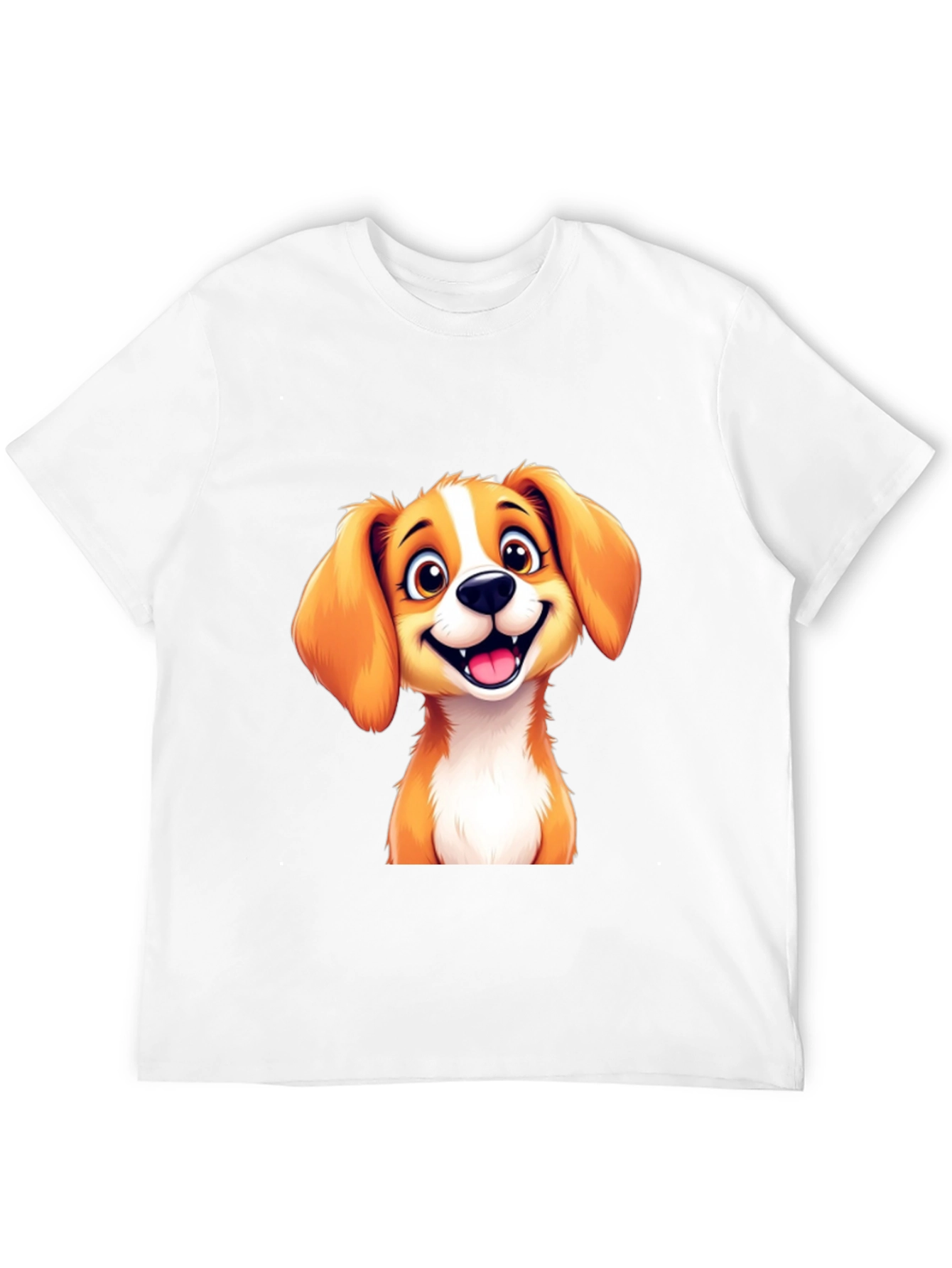 Cute Puppy Graphic T-Shirt - Black