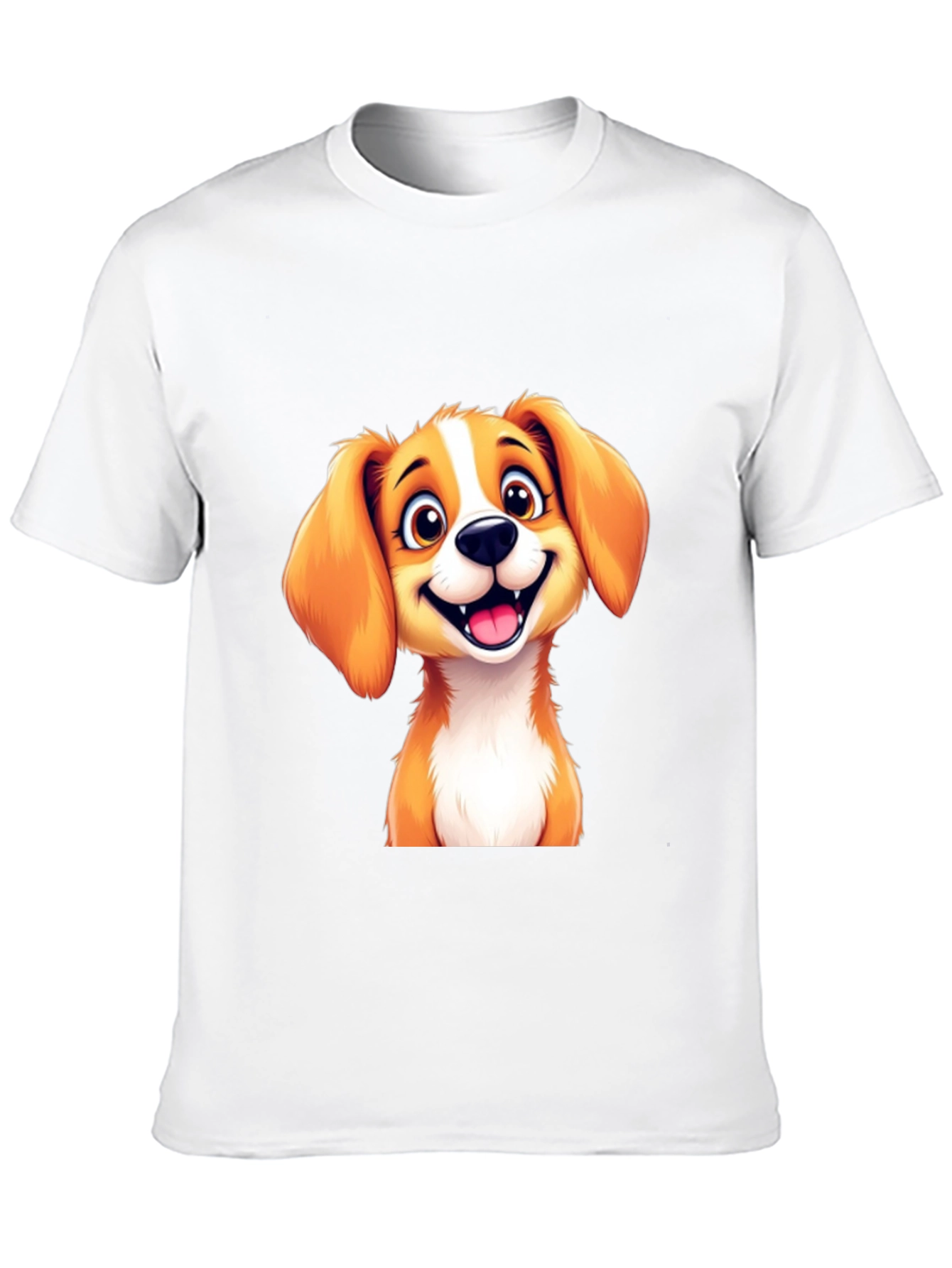 Cute Puppy Graphic T-Shirt - Black