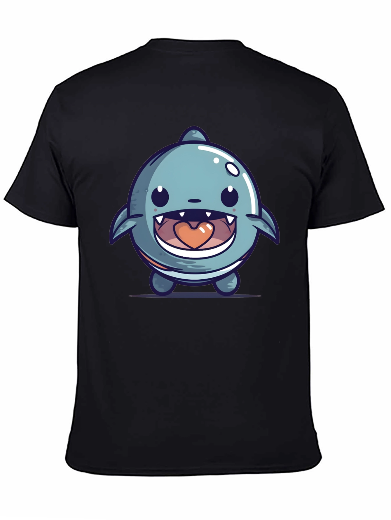 Cute Cartoon Shark Graphic T-Shirt