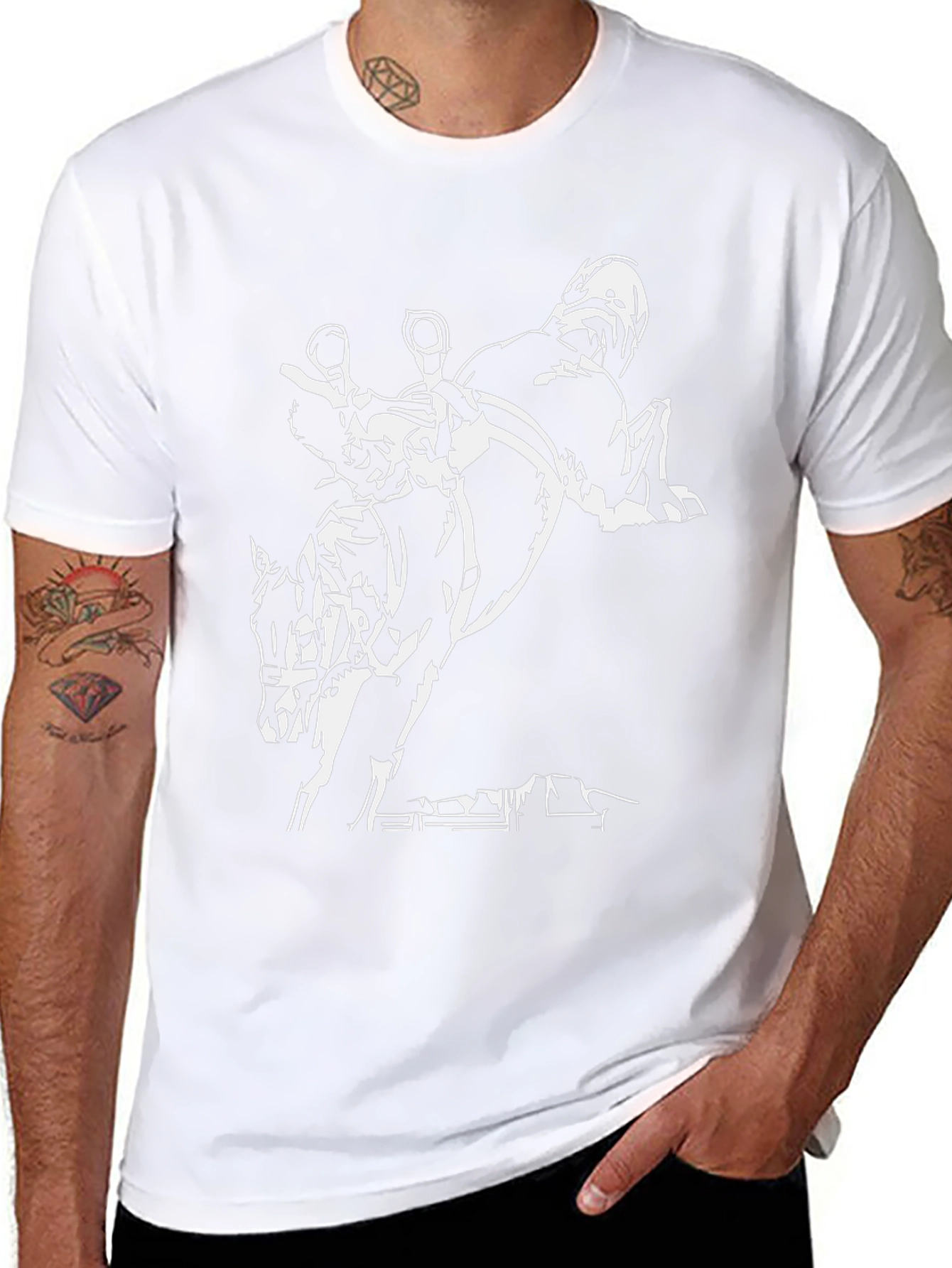 Equestrian Horse Jumping Graphic Tee