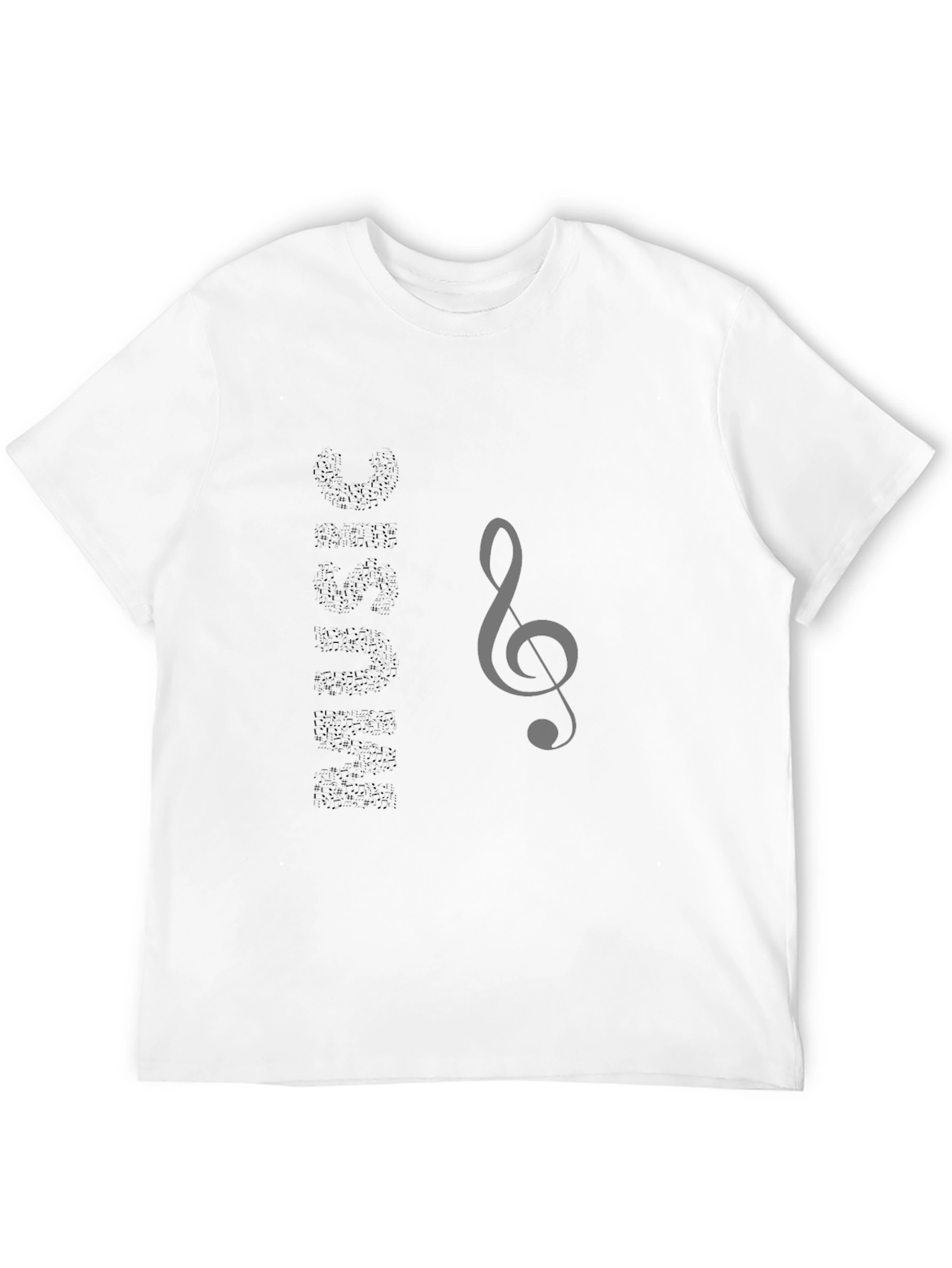 Music Treble Clef Graphic T-Shirt - Black