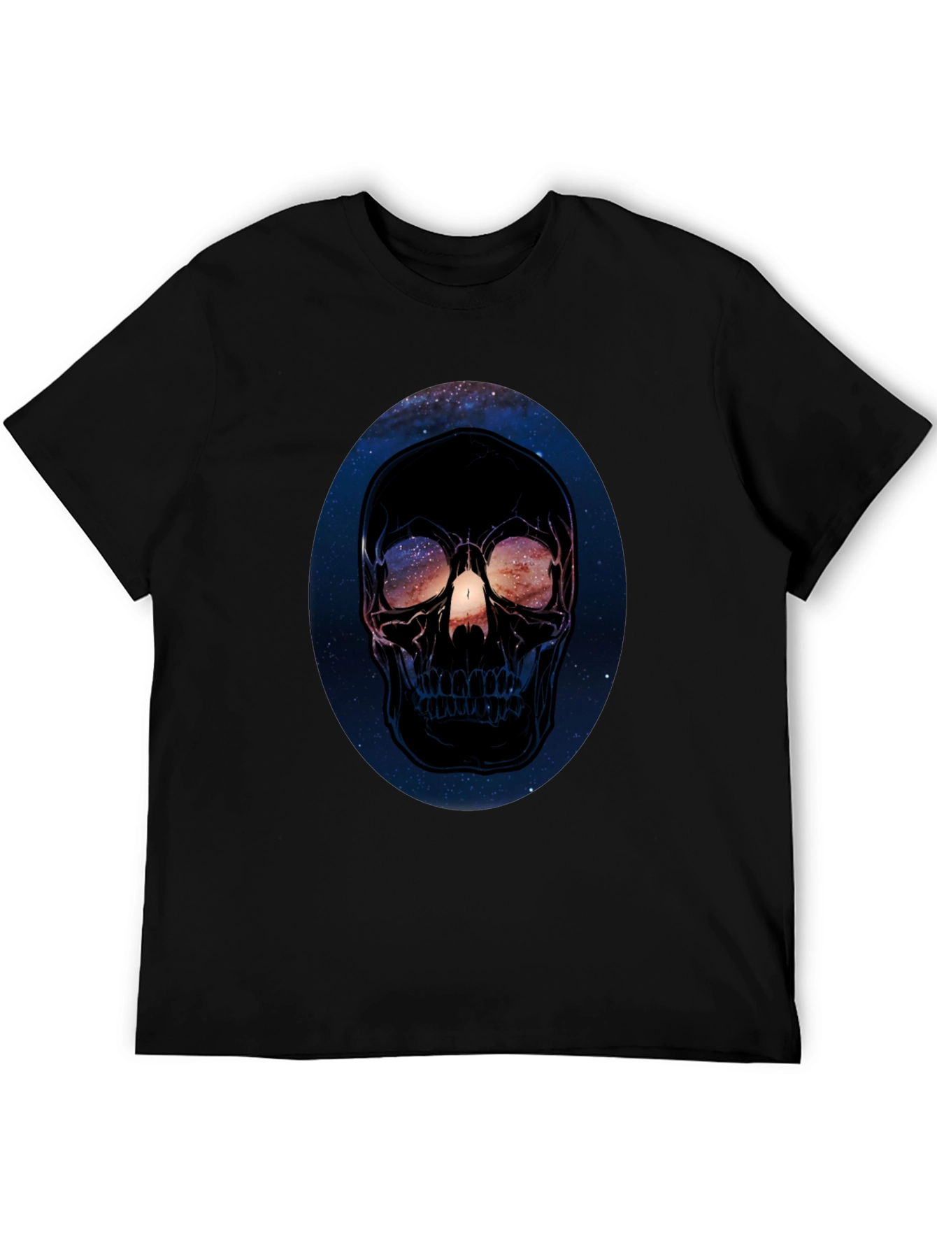 Cosmic Skull Graphic Black T-Shirt