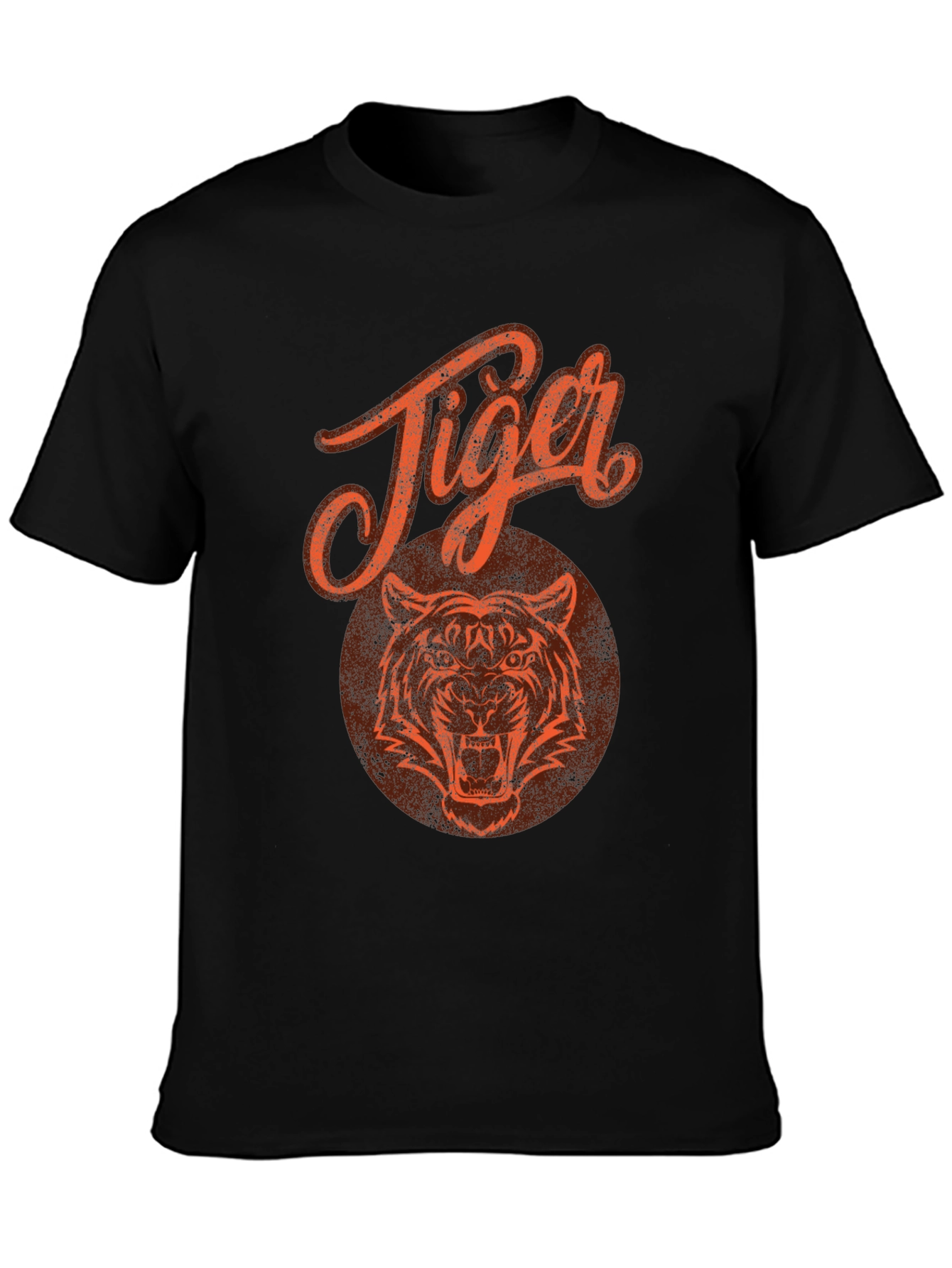 Tiger Graphic Print Black T-Shirt