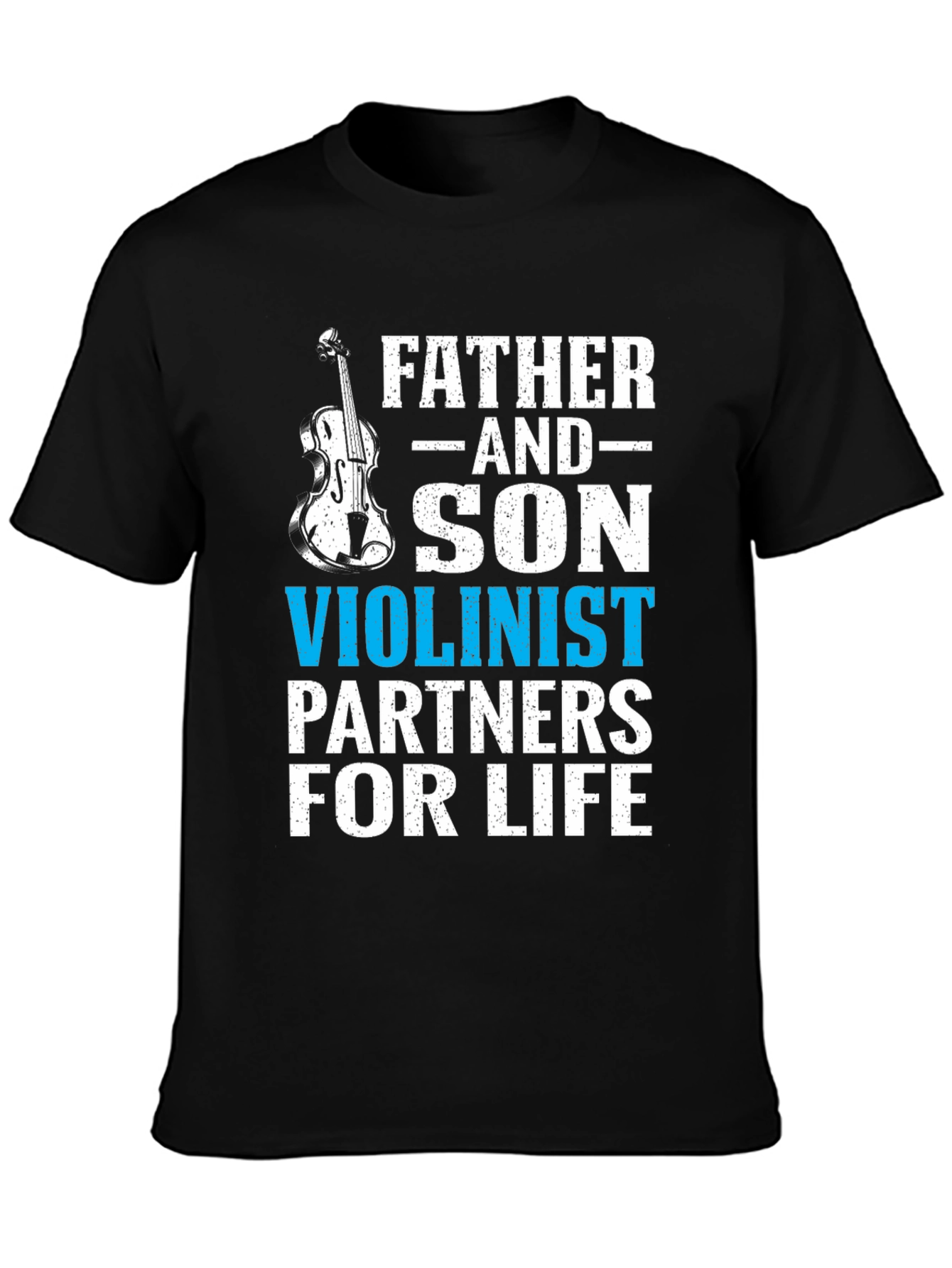 Father and Son Violinist Partners for Life T-Shirt