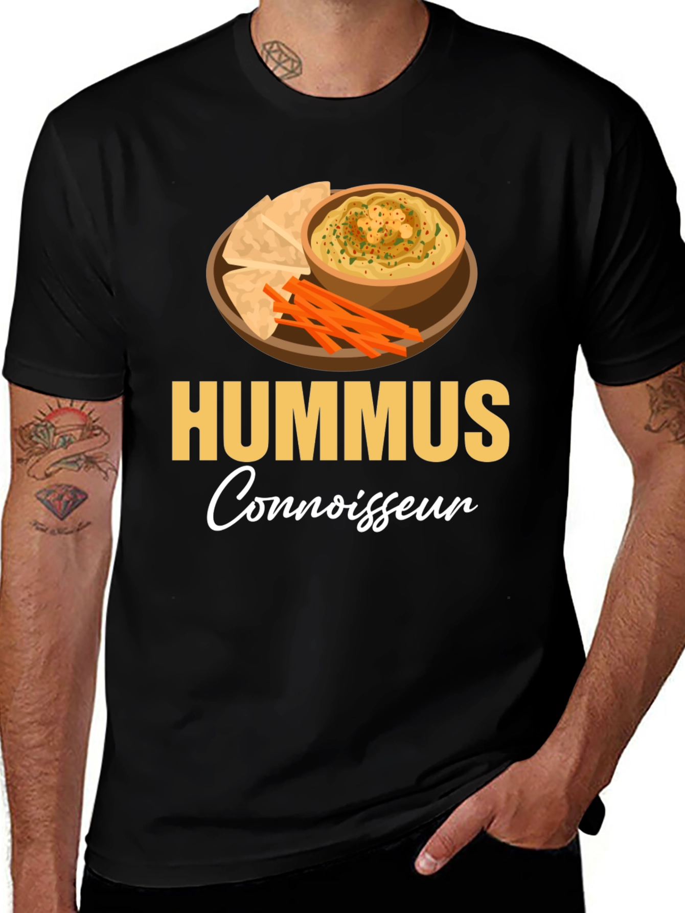 Hummus Connoisseur T-Shirt - Funny Foodie Tee