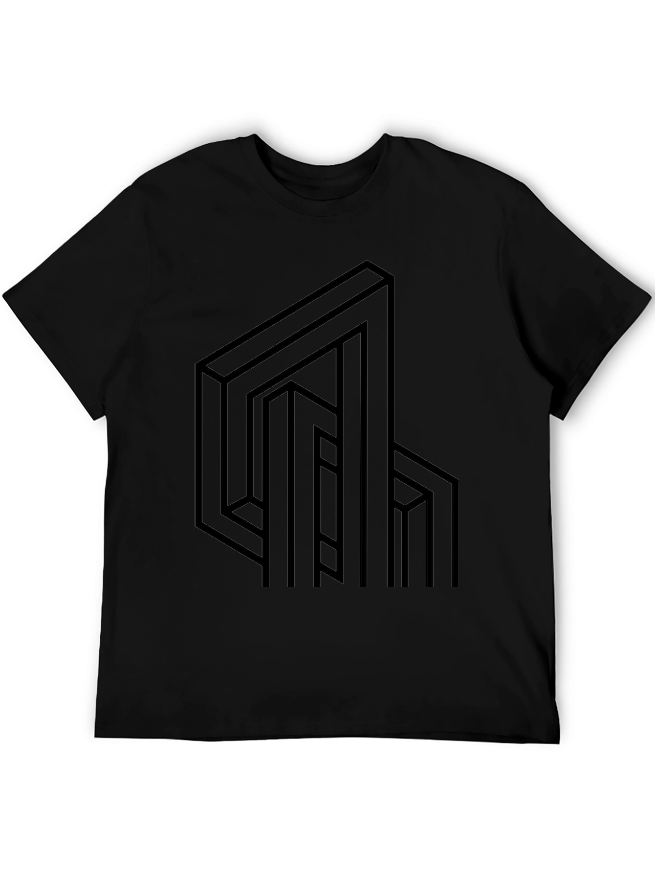 Optical Illusion Graphic Tee - Abstract Design Shirt