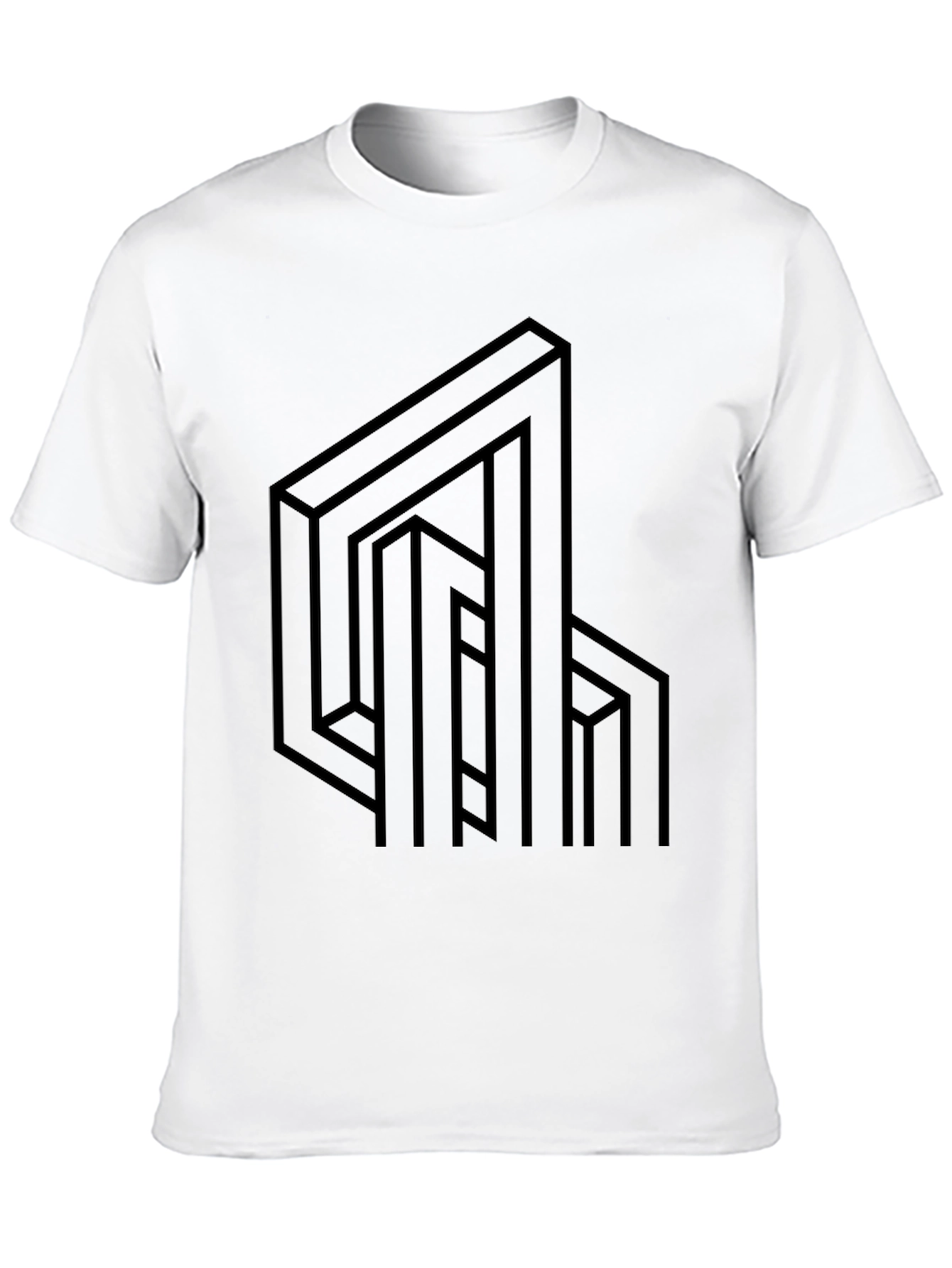 Optical Illusion Graphic Tee - Abstract Design Shirt
