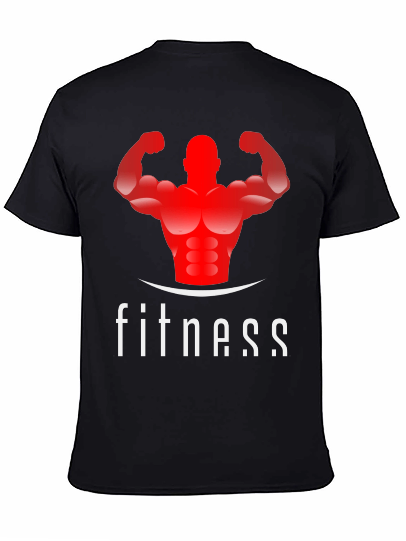 Fitness Graphic Tee - Black Gym Shirt