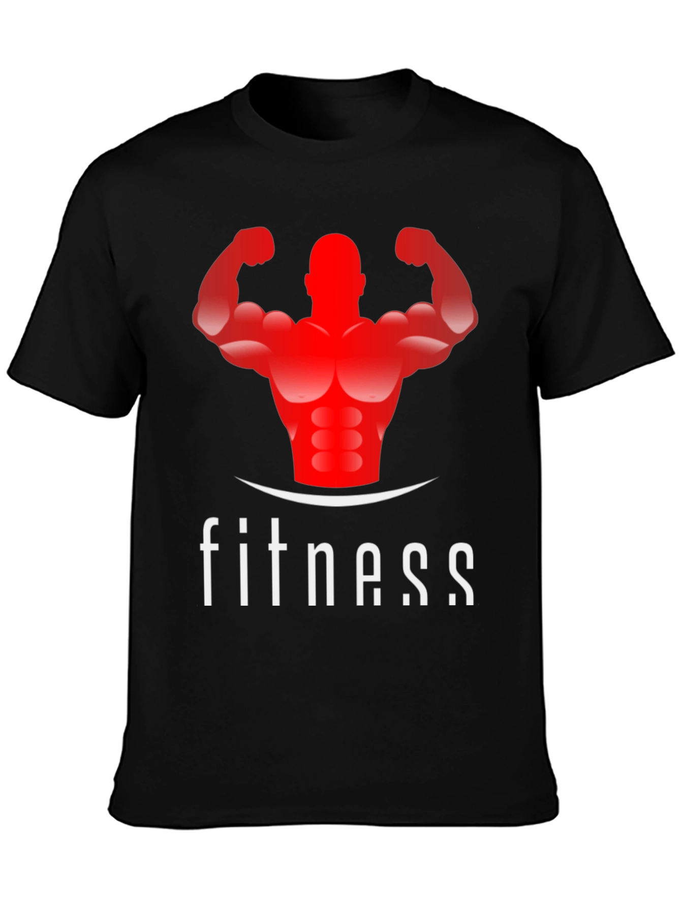 Fitness Graphic Tee - Black Gym Shirt