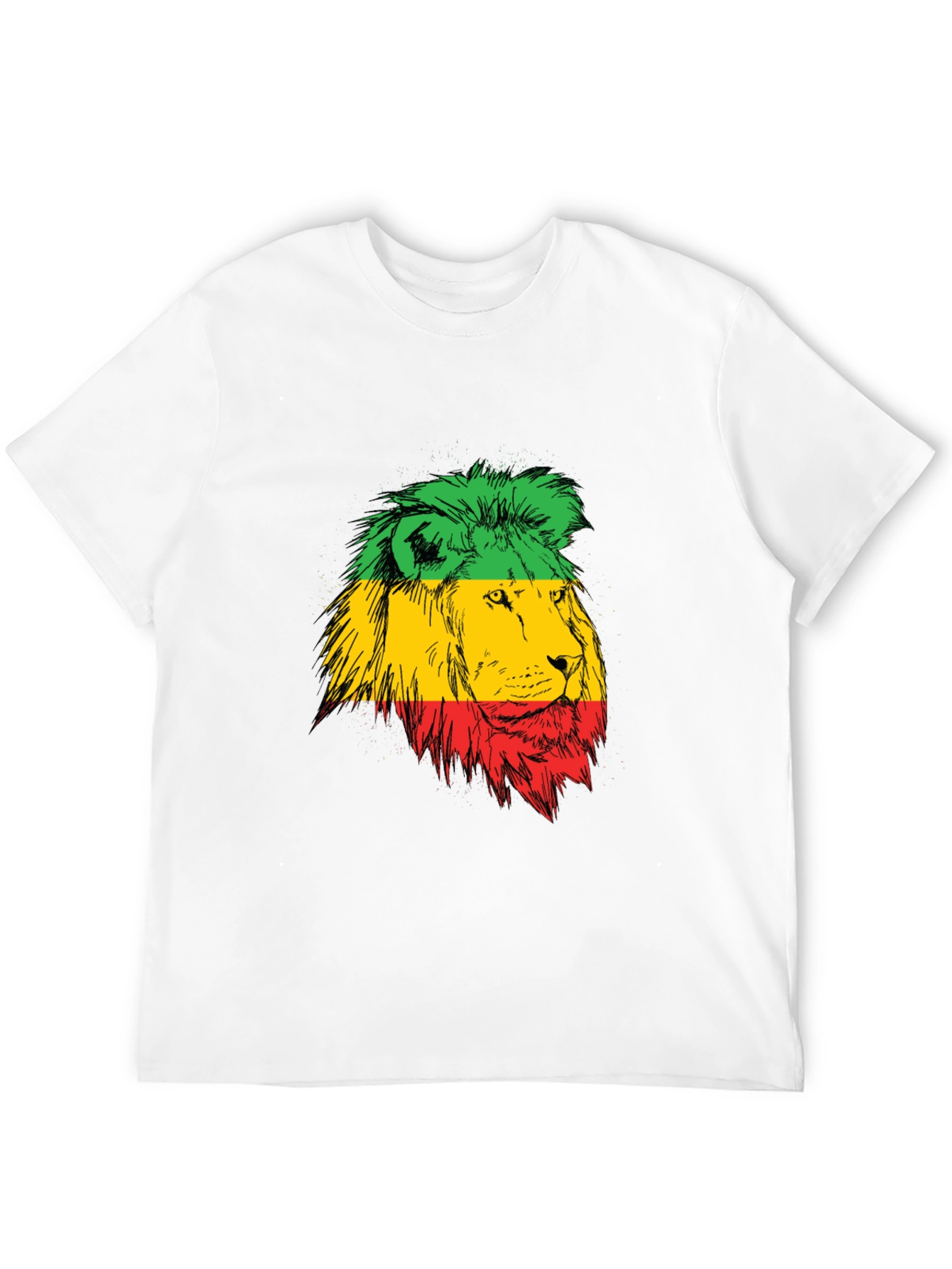 Rasta Lion Graphic Black T-Shirt
