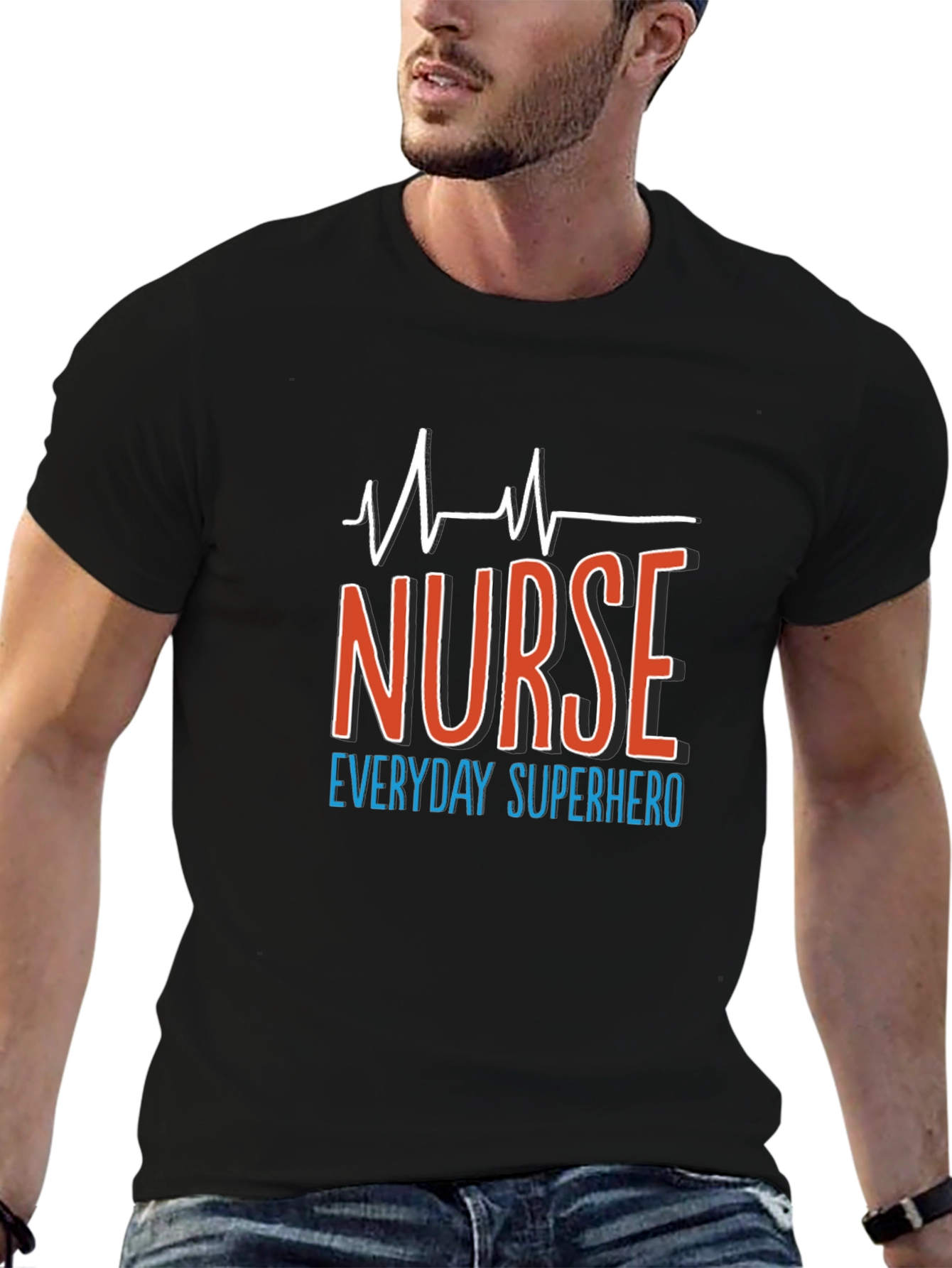 Nurse Superhero T-Shirt - Black