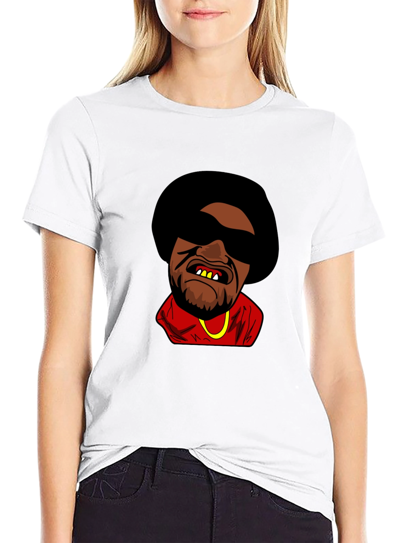 Retro Cartoon Graphic Black T-Shirt