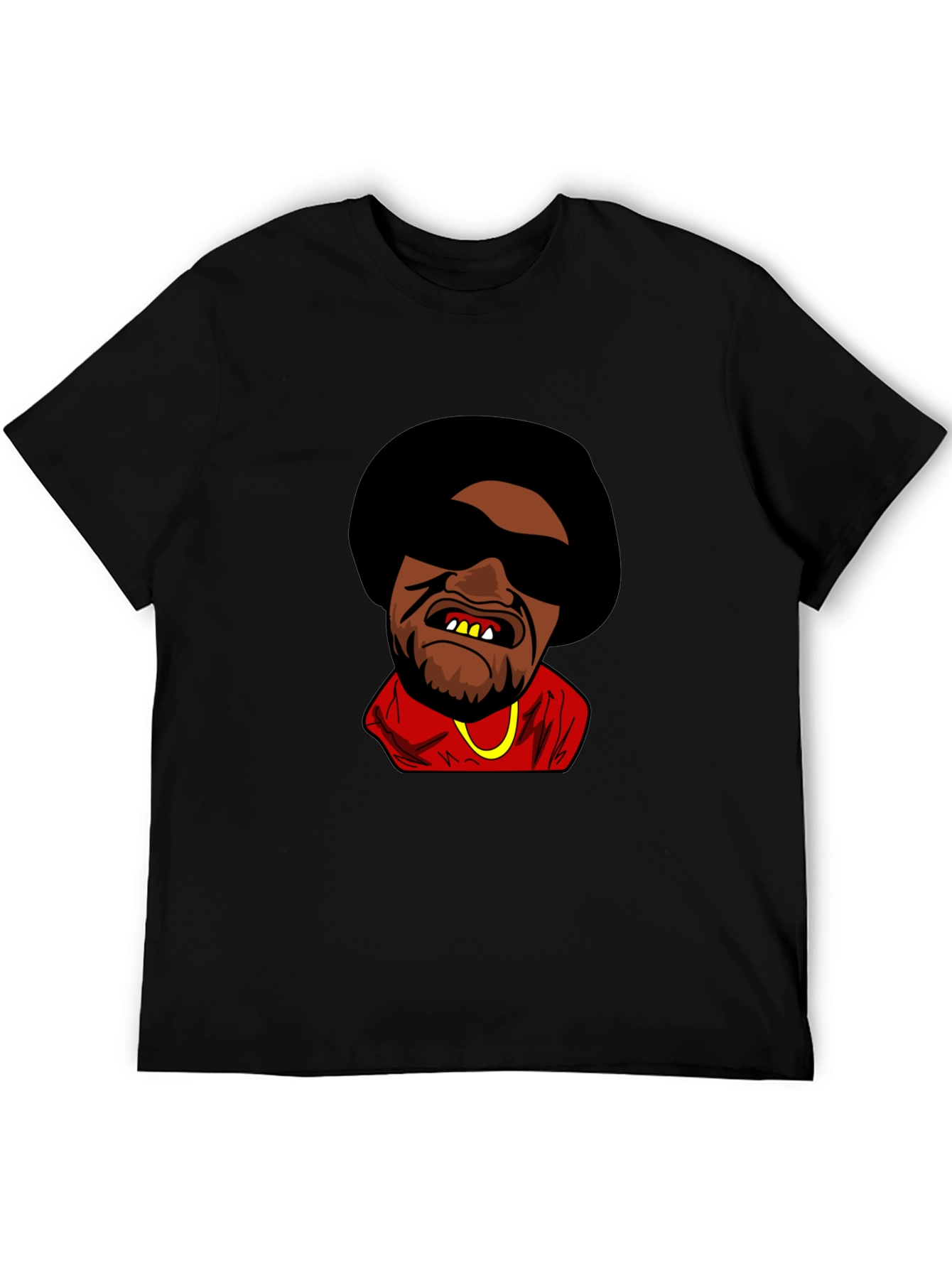 Retro Cartoon Graphic Black T-Shirt