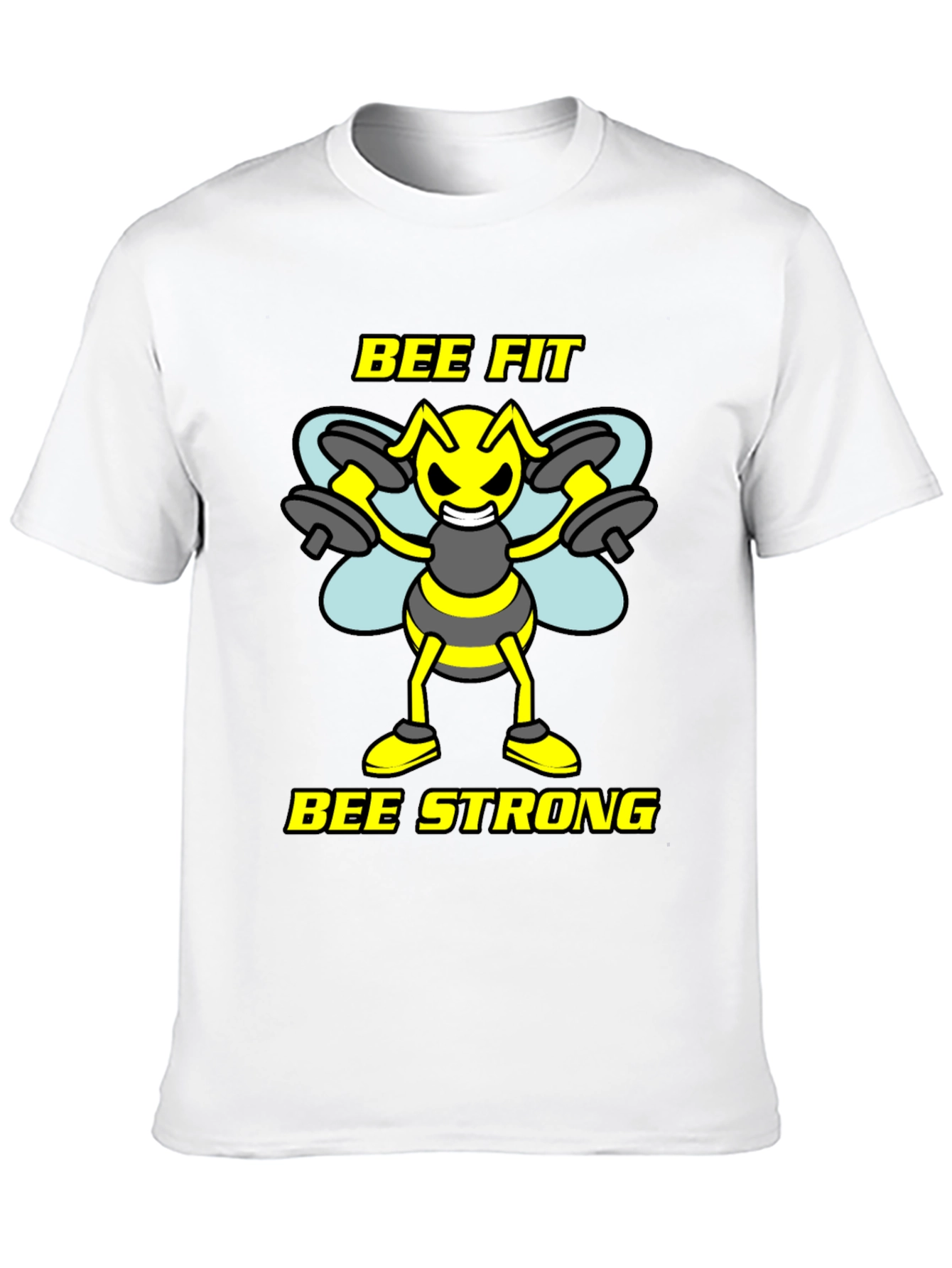 Bee Fit Bee Strong Black T-Shirt - Fitness Apparel