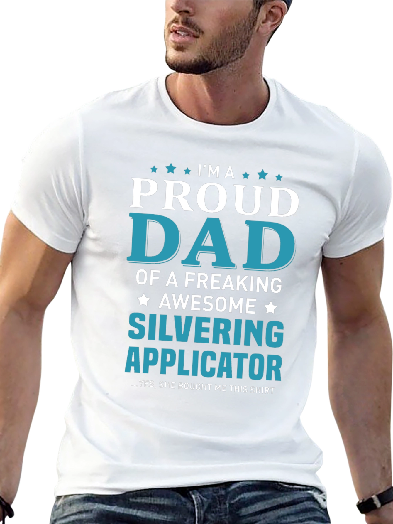 Proud Dad of a Silvering Applicator T-Shirt