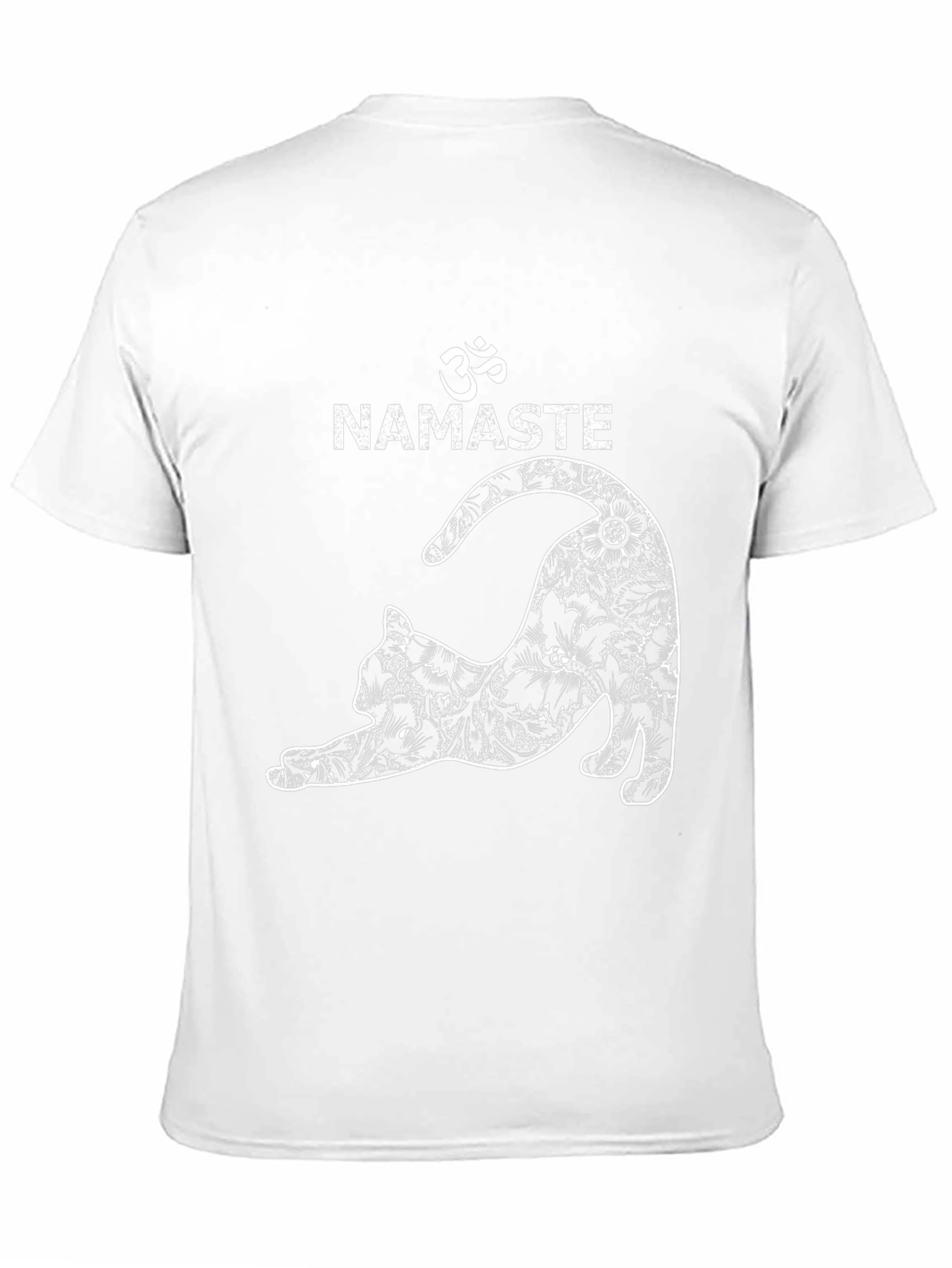 Namaste Yoga Cat Black T-Shirt