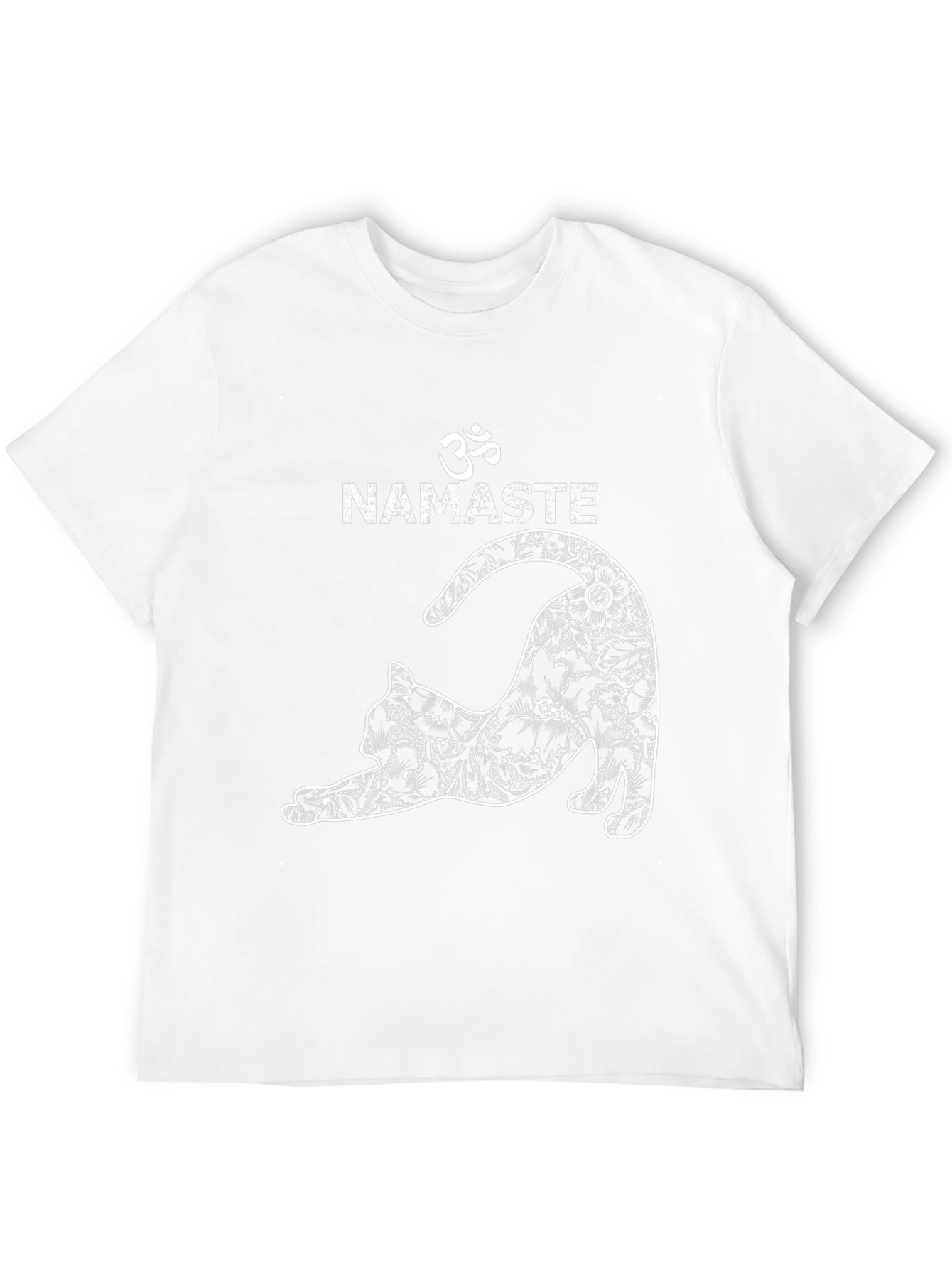 Namaste Yoga Cat Black T-Shirt