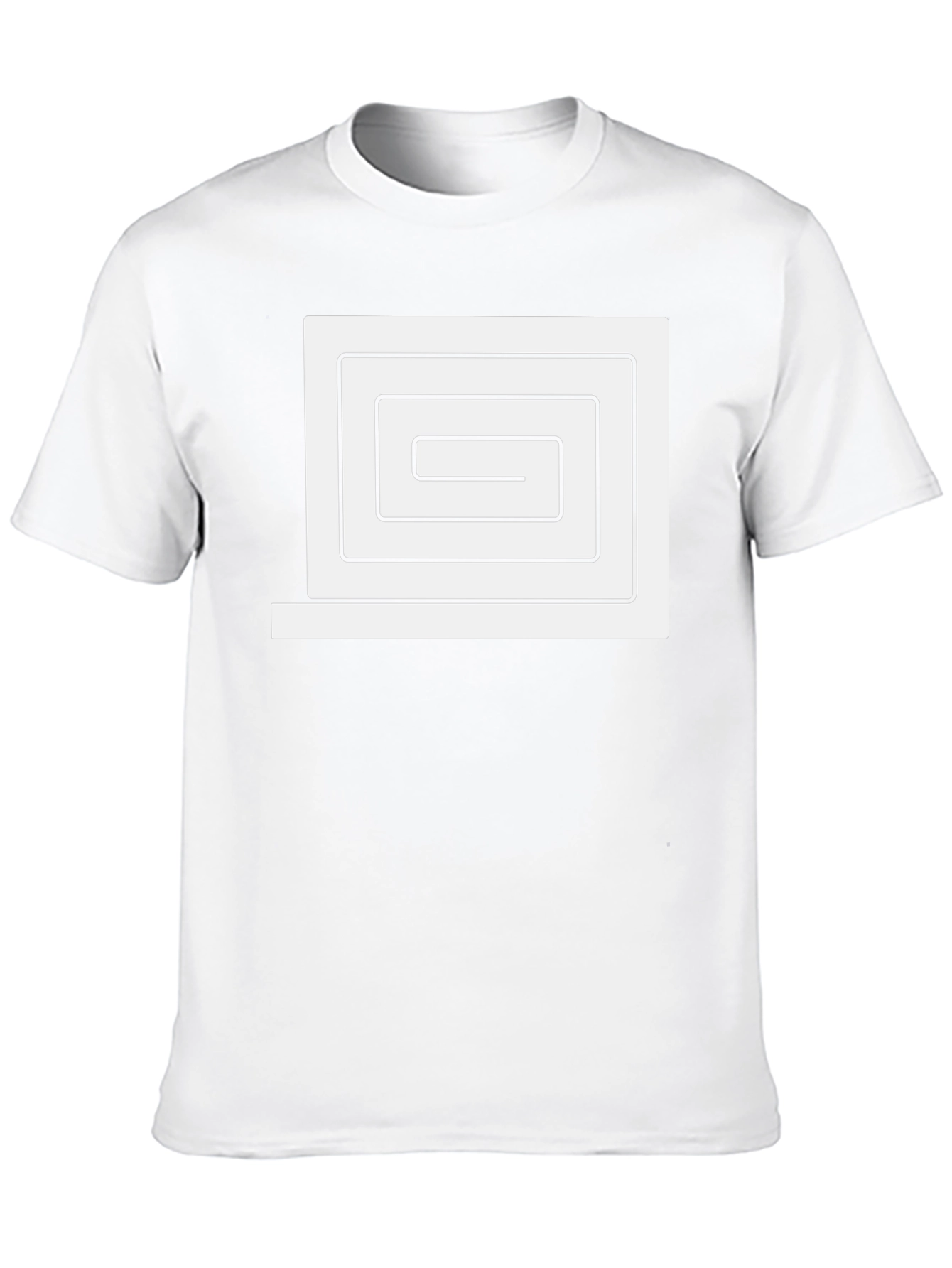 Modern Maze Graphic Tee - Black Cotton Blend