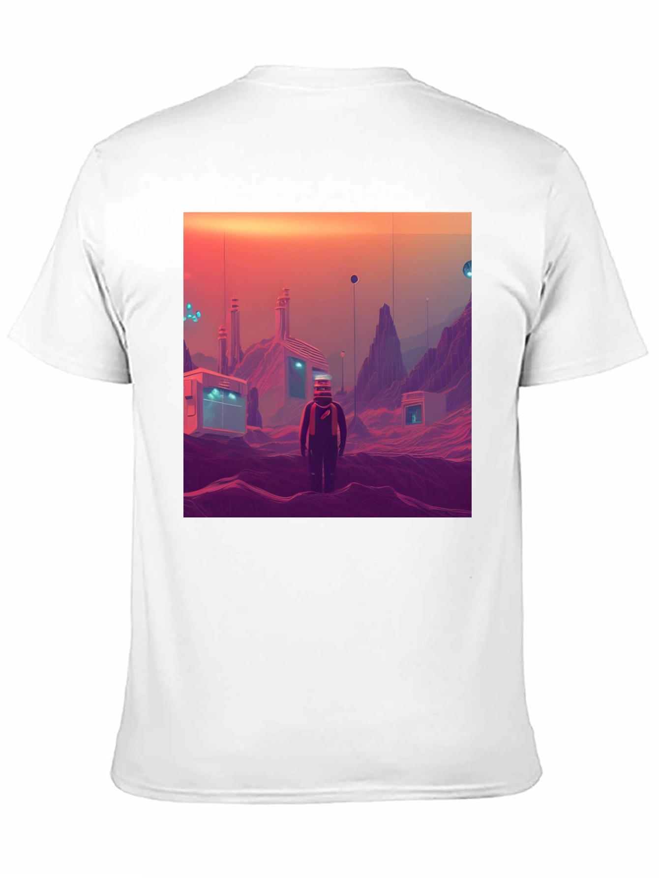 Retro Sci-Fi T-Shirt - Martian Landscape