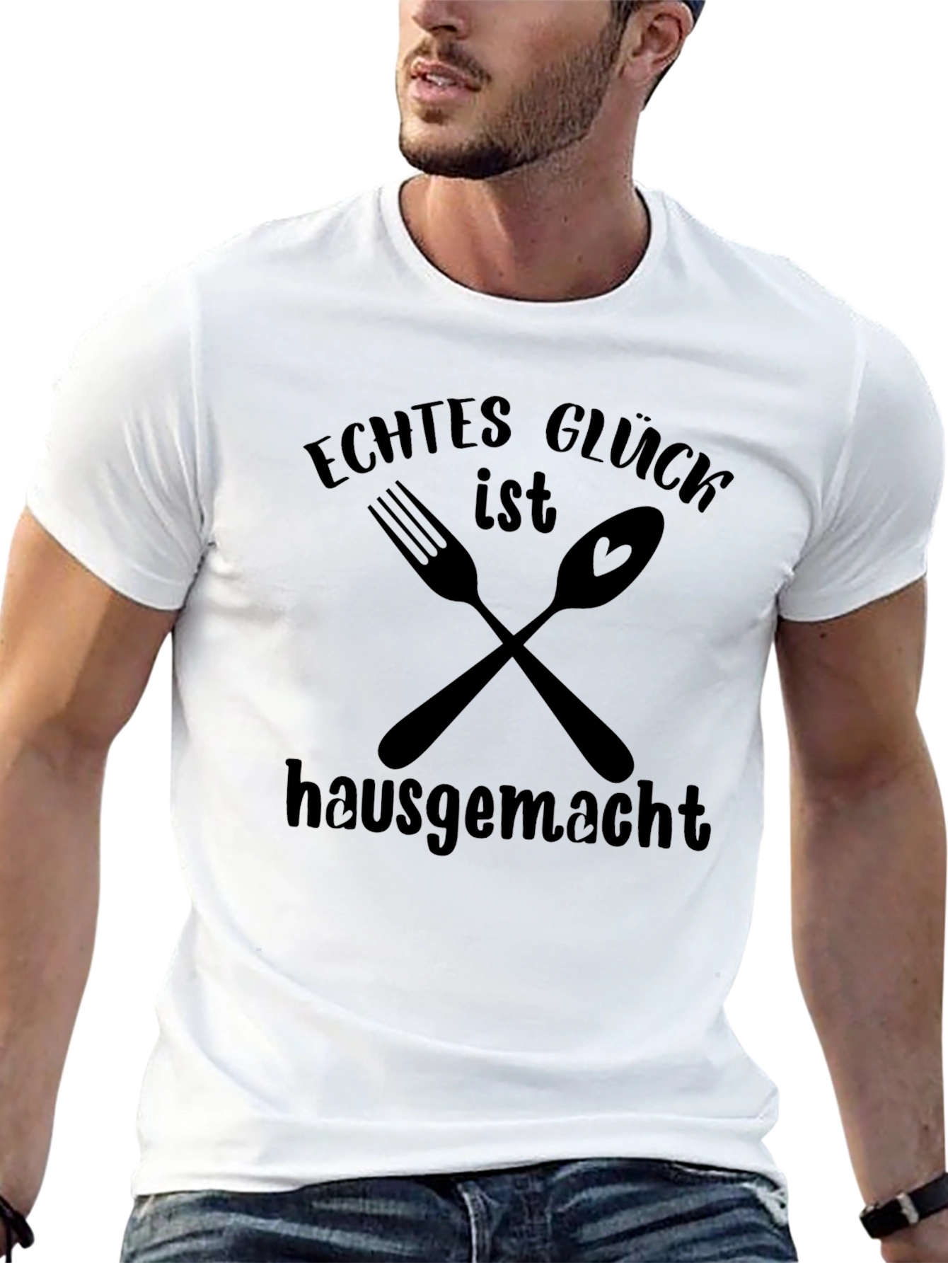 Echtes Gluck ist hausgemacht Black T-Shirt