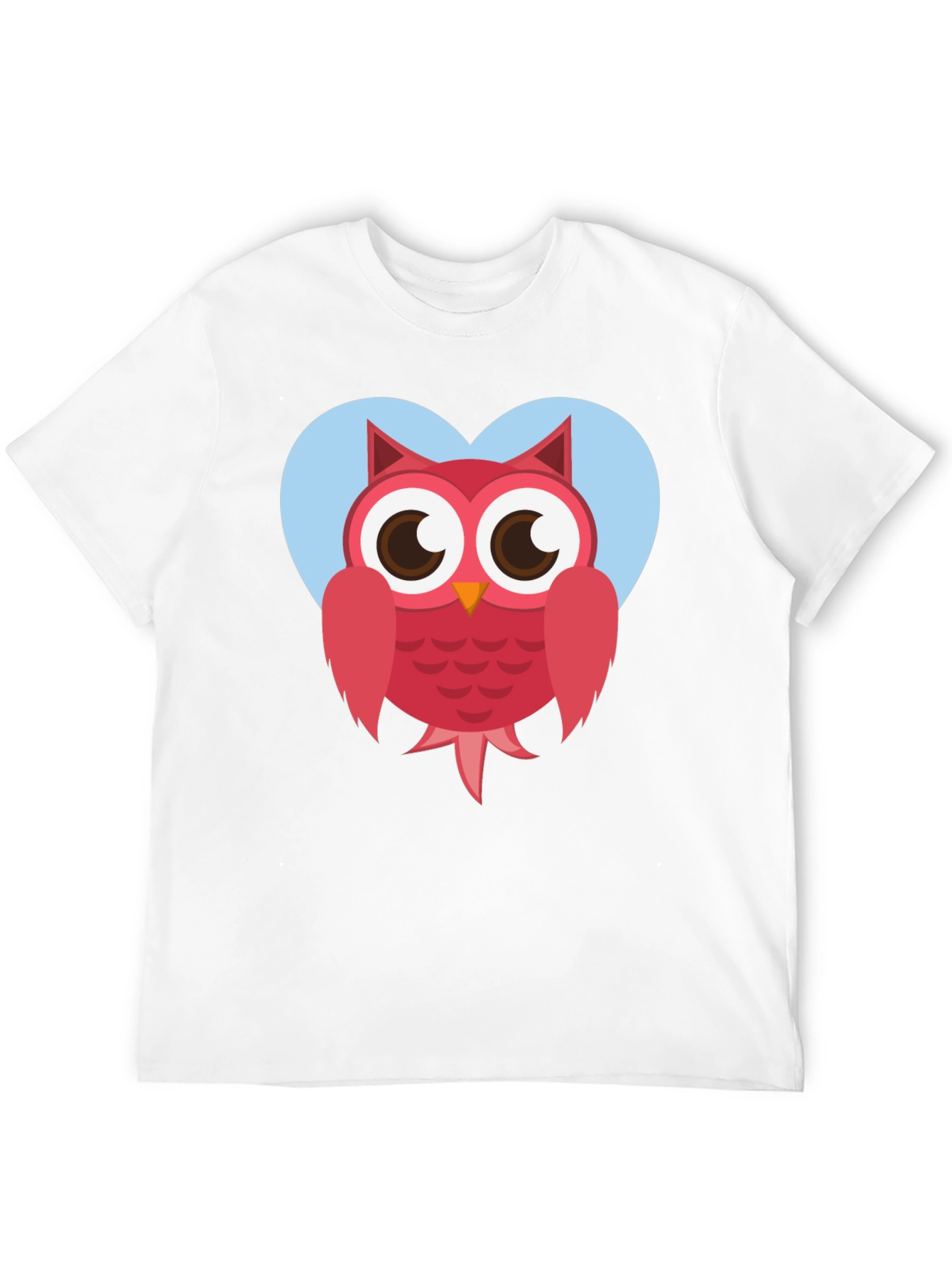 Cute Owl Heart Graphic T-Shirt - Black Cotton Tee