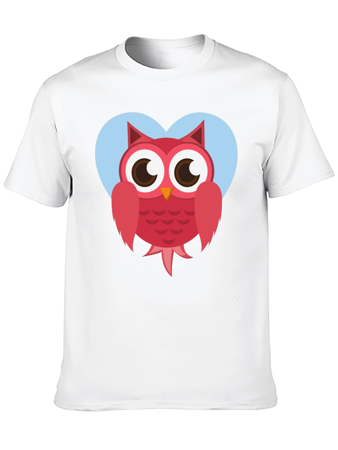 Cute Owl Heart Graphic T-Shirt - Black Cotton Tee