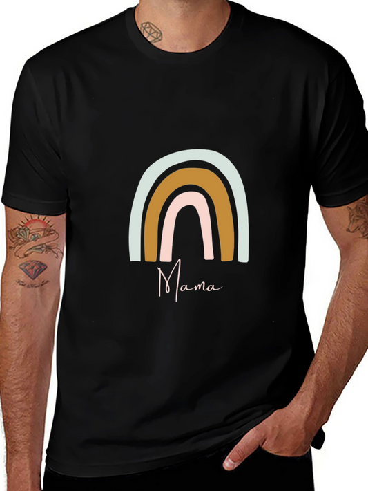 Mama Rainbow Graphic Tee - Soft & Stylish