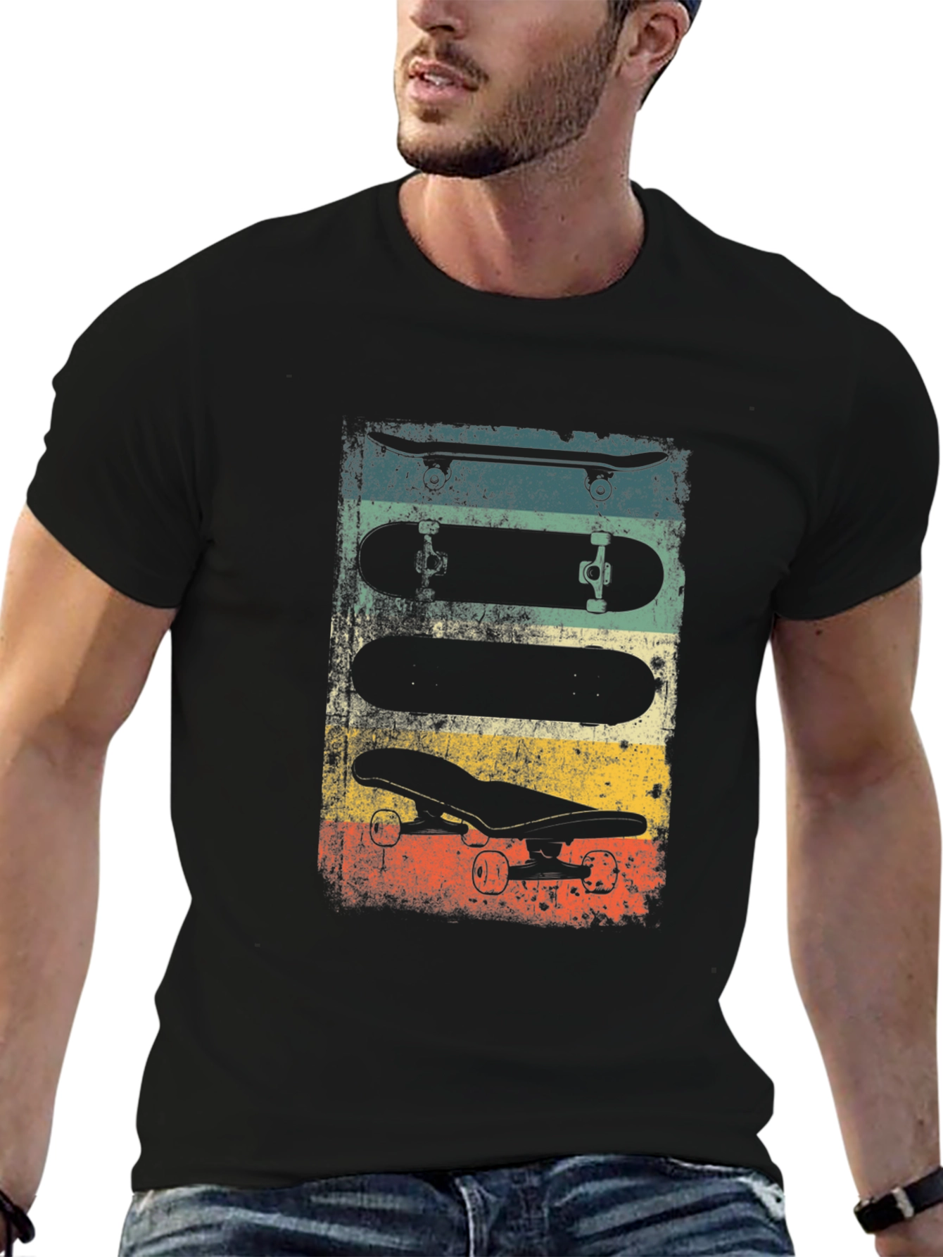 Retro Skateboard Tee - Cool Graphic T-Shirt