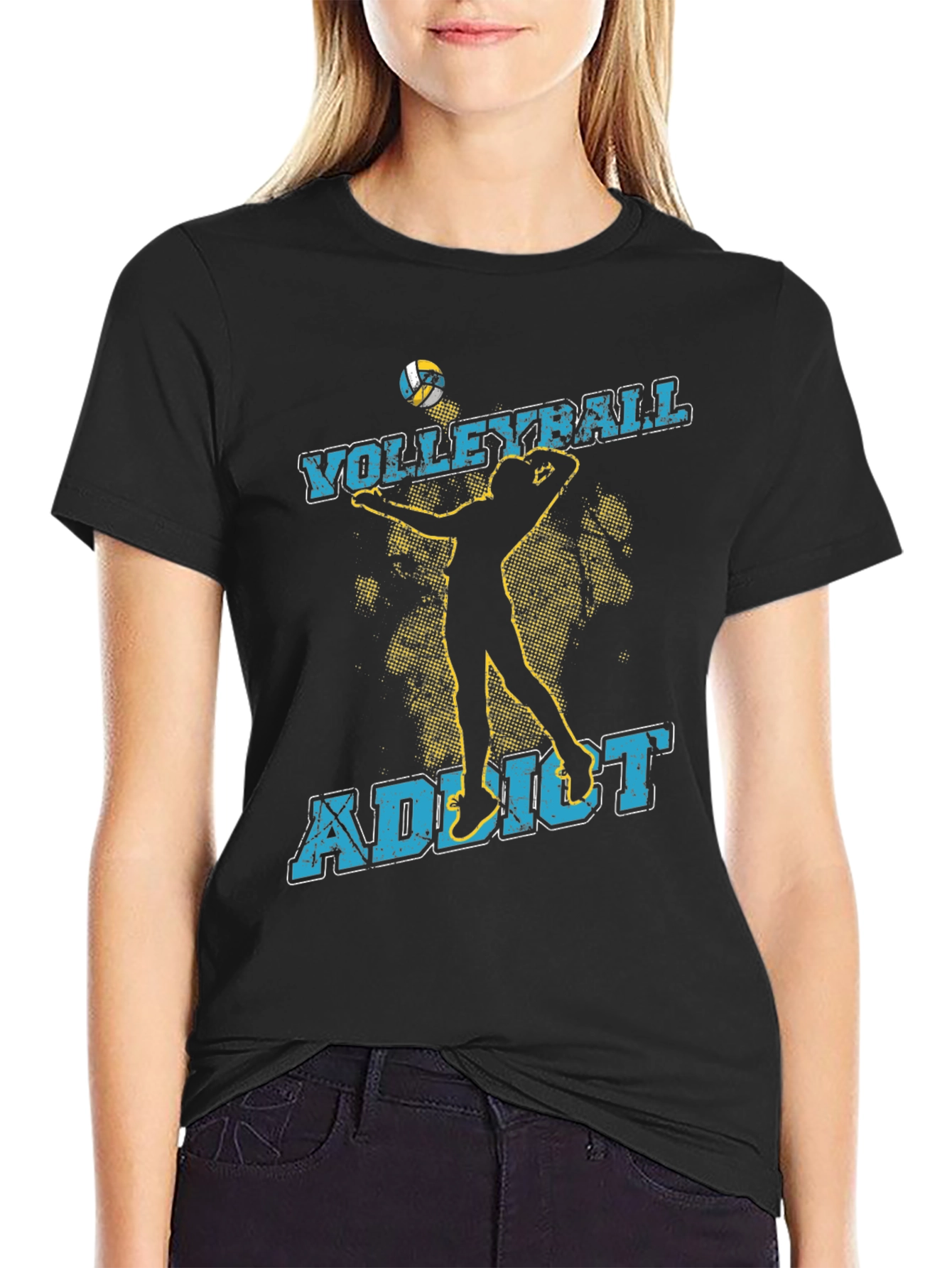 Volleyball Addict Graphic T-Shirt