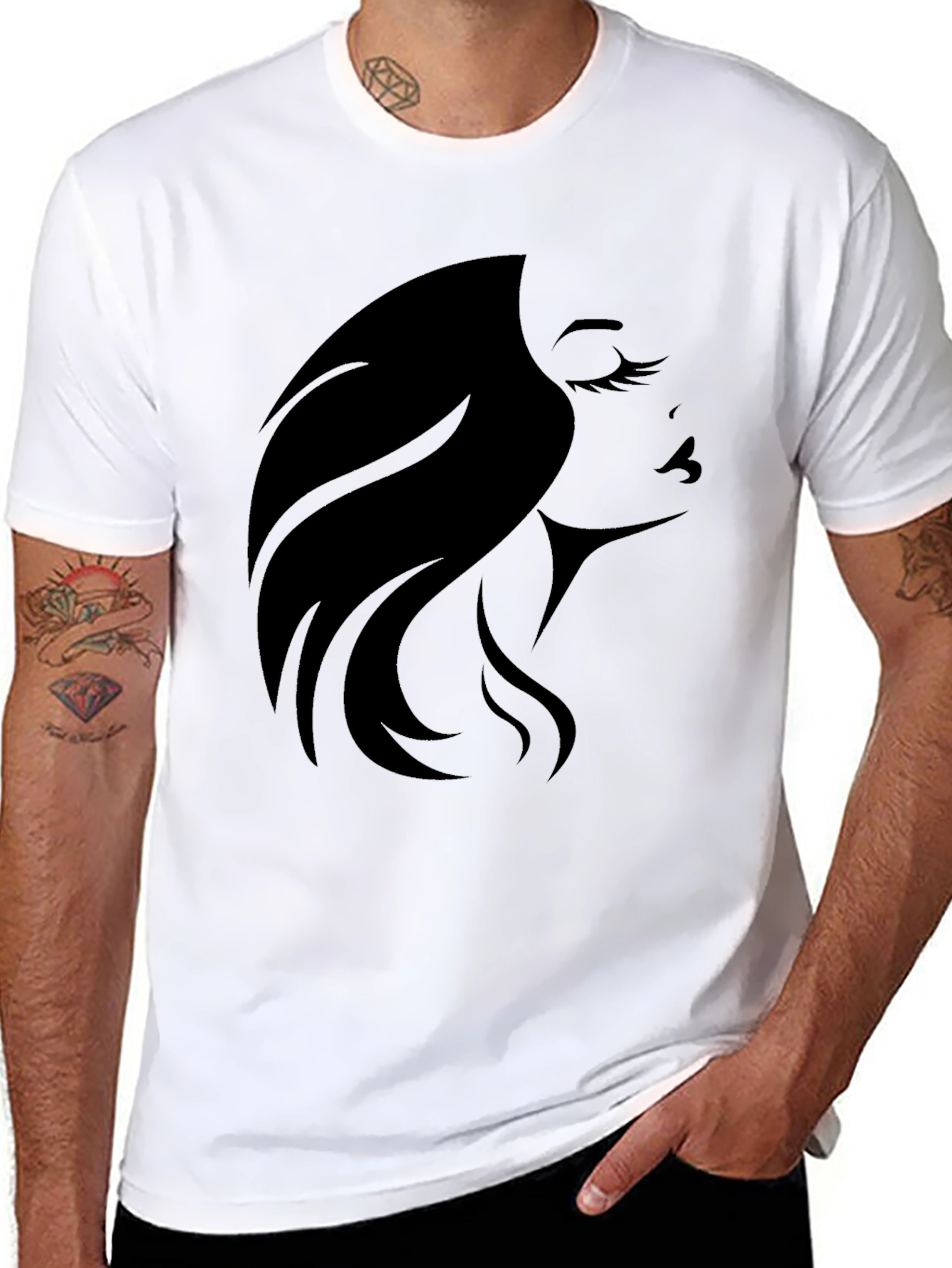 Black Woman Silhouette Graphic Tee