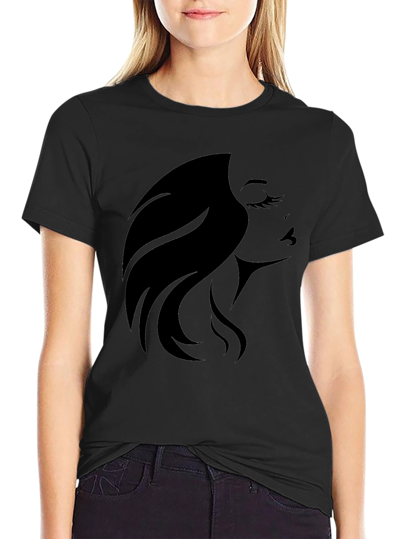 Black Woman Silhouette Graphic Tee