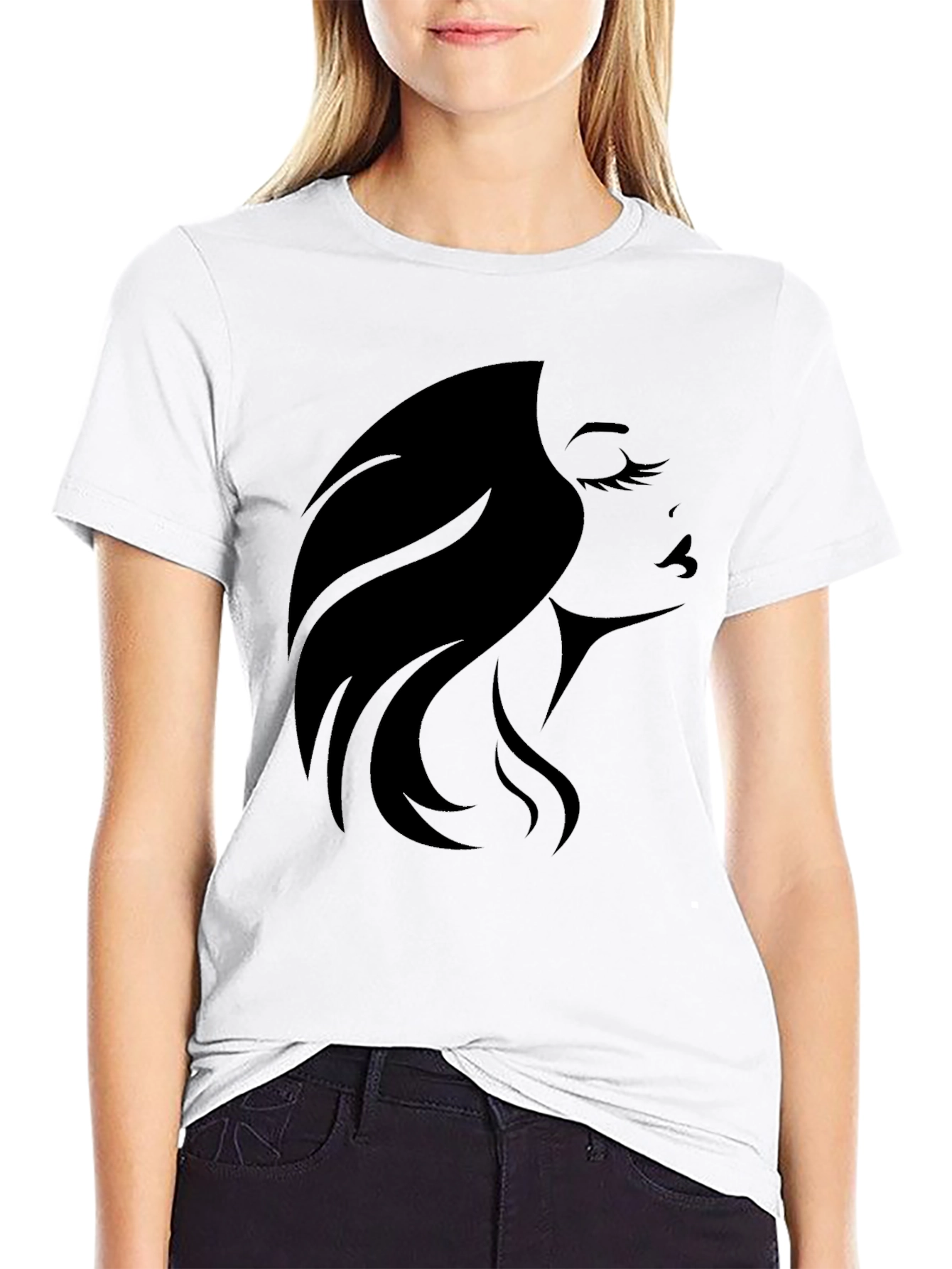 Black Woman Silhouette Graphic Tee