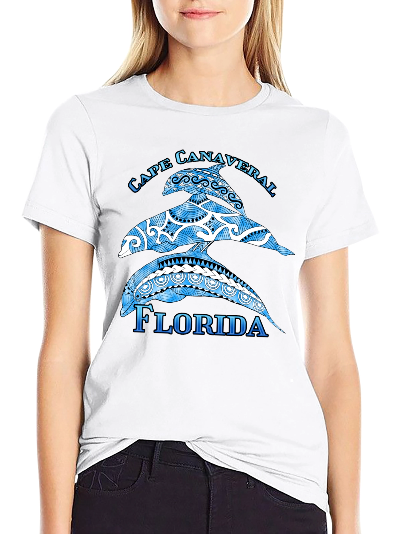 Cape Canaveral Florida Dolphin Graphic Tee