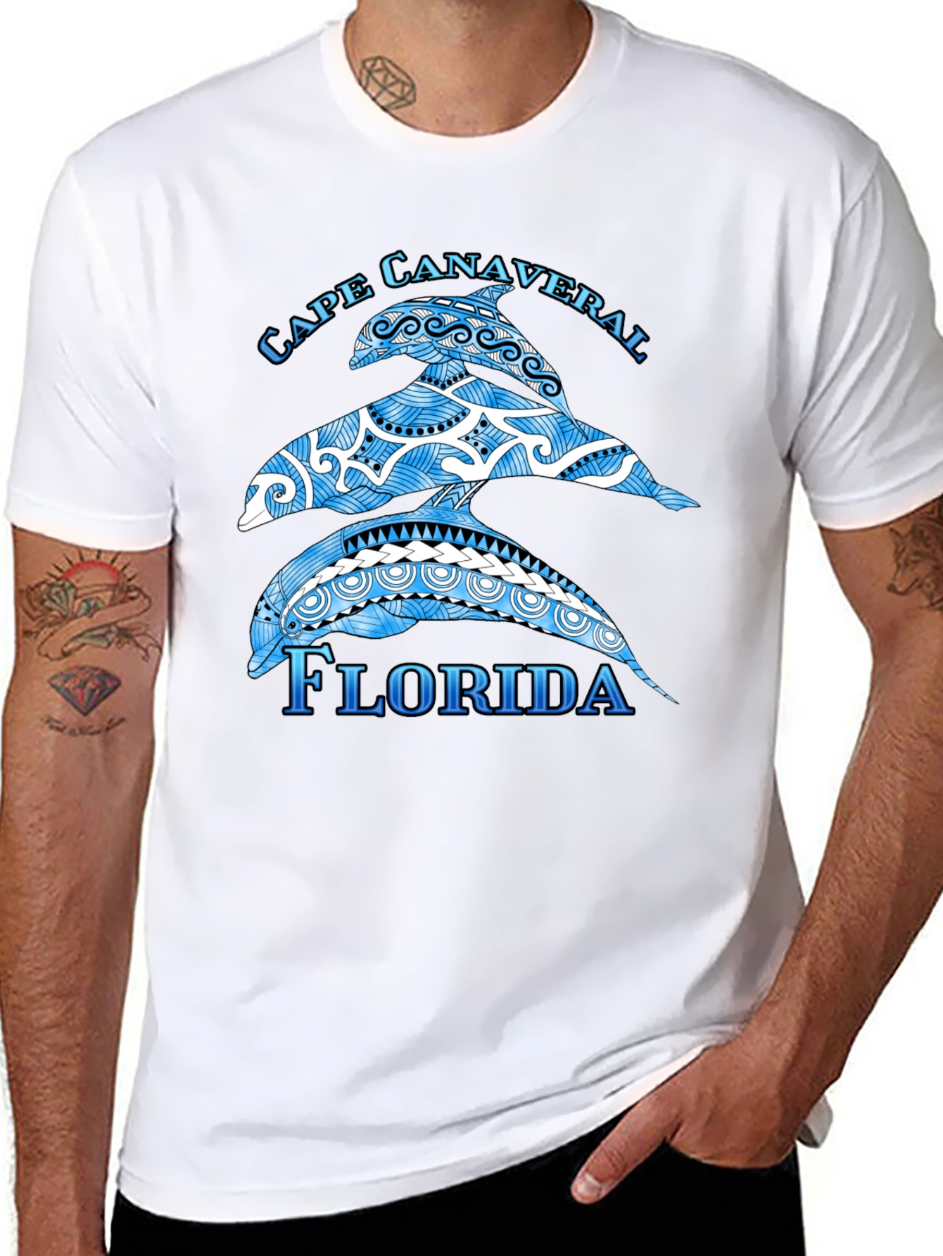 Cape Canaveral Florida Dolphin Graphic Tee