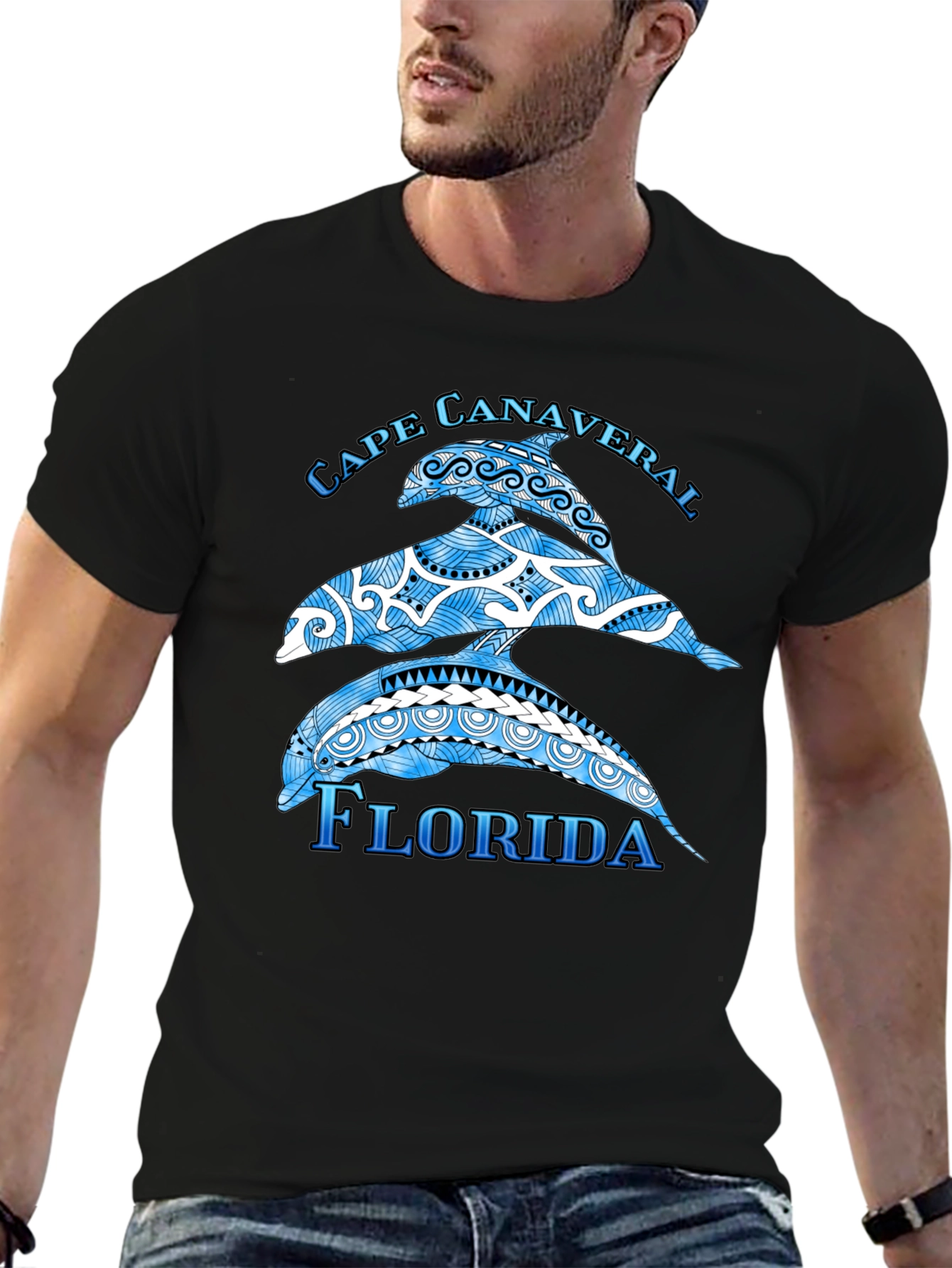 Cape Canaveral Florida Dolphin Graphic Tee