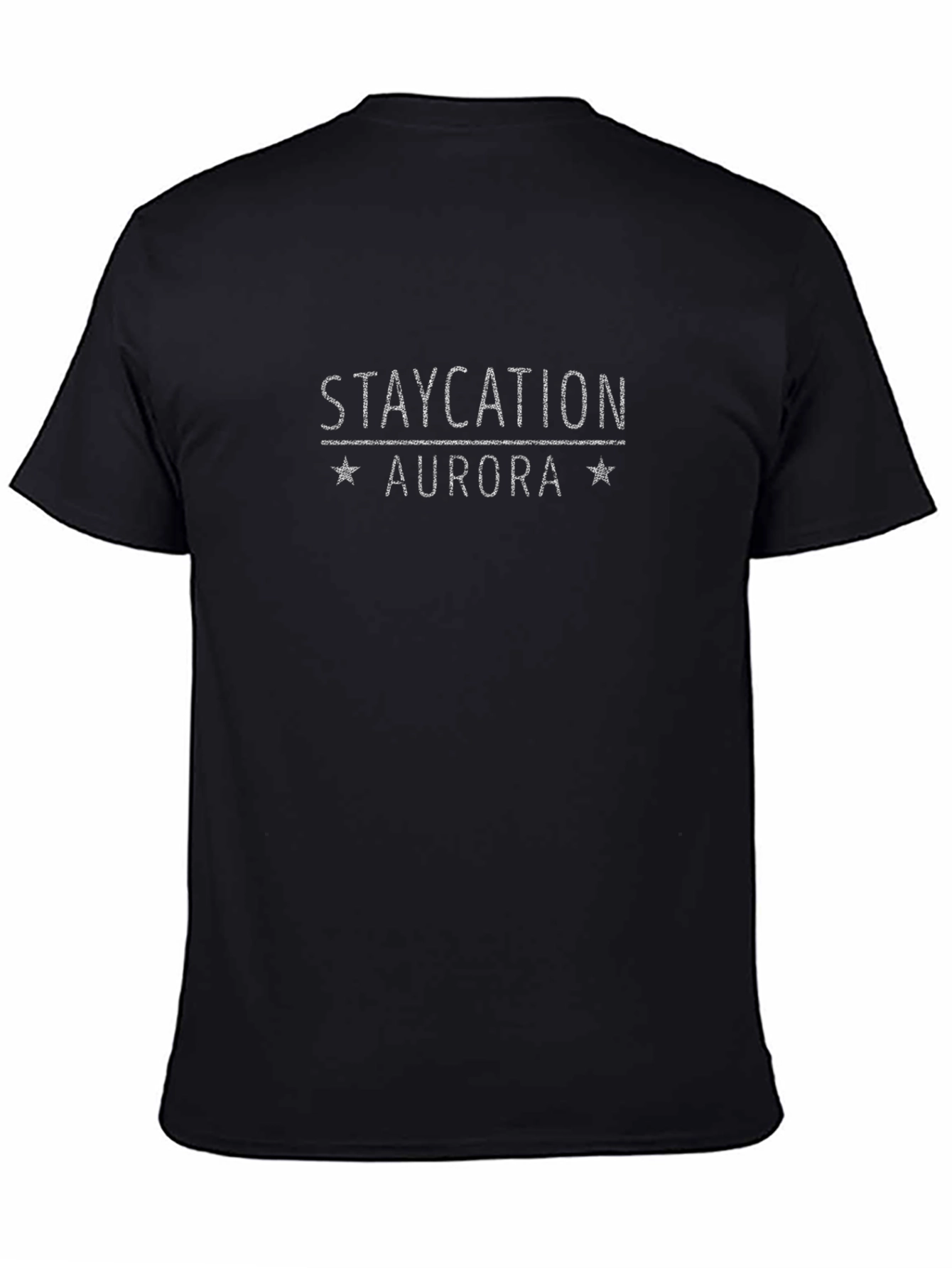 Staycation Aurora Graphic Tee - Black Casual T-Shirt