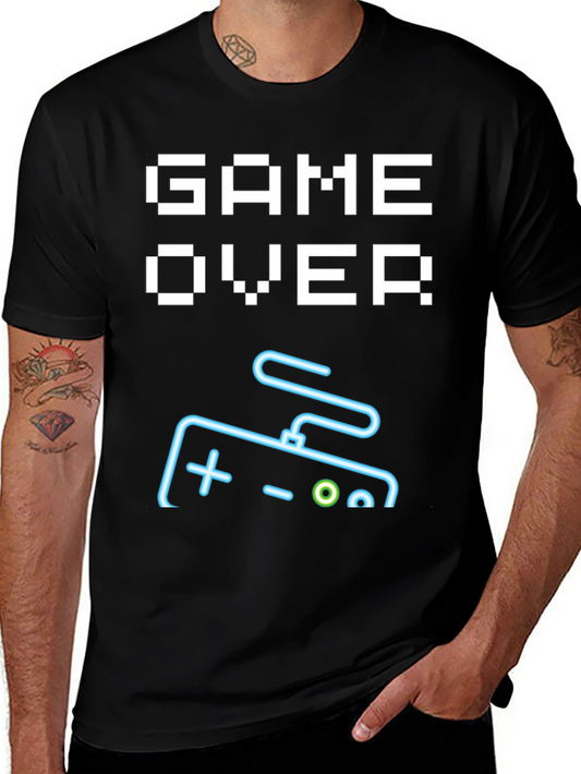Game Over Controller Graphic Tee - Retro Gamer Style