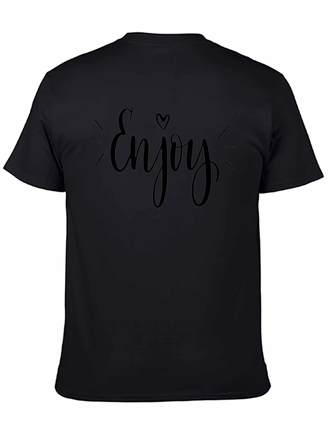 Enjoy Heart Graphic Tee - Modern Casual T-Shirt