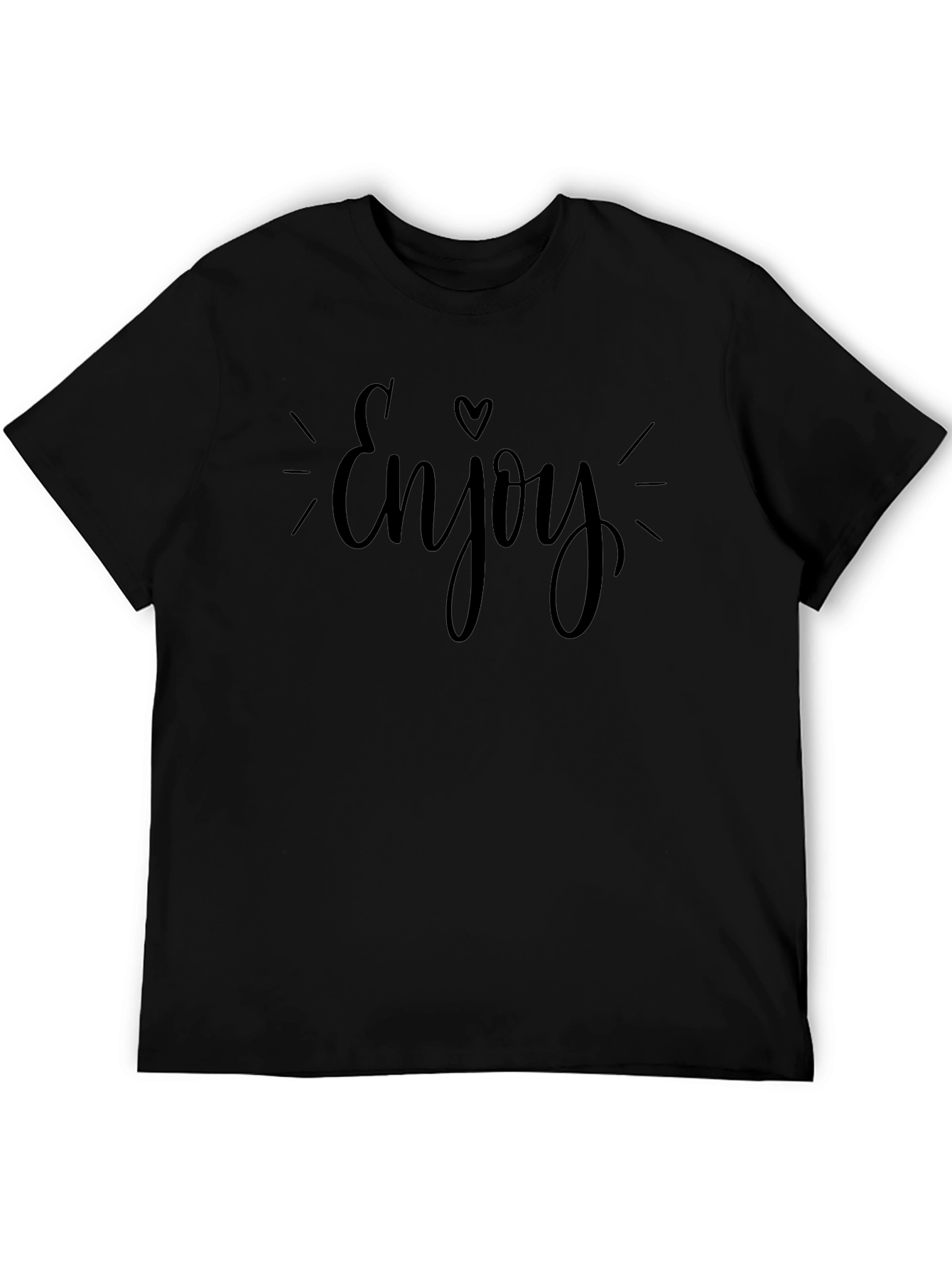 Enjoy Heart Graphic Tee - Modern Casual T-Shirt