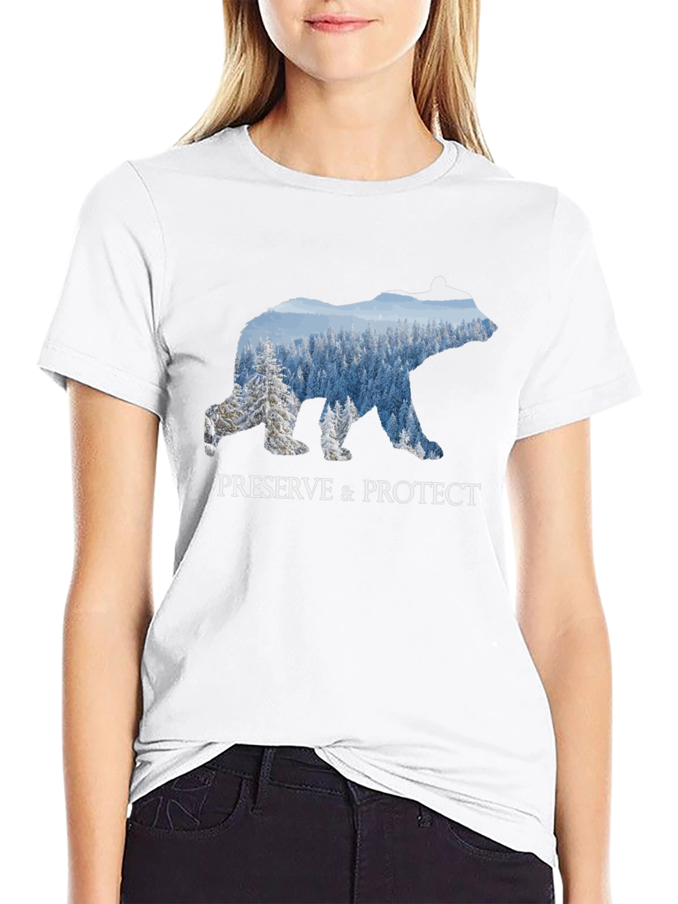 Preserve & Protect Bear Silhouette Graphic Tee