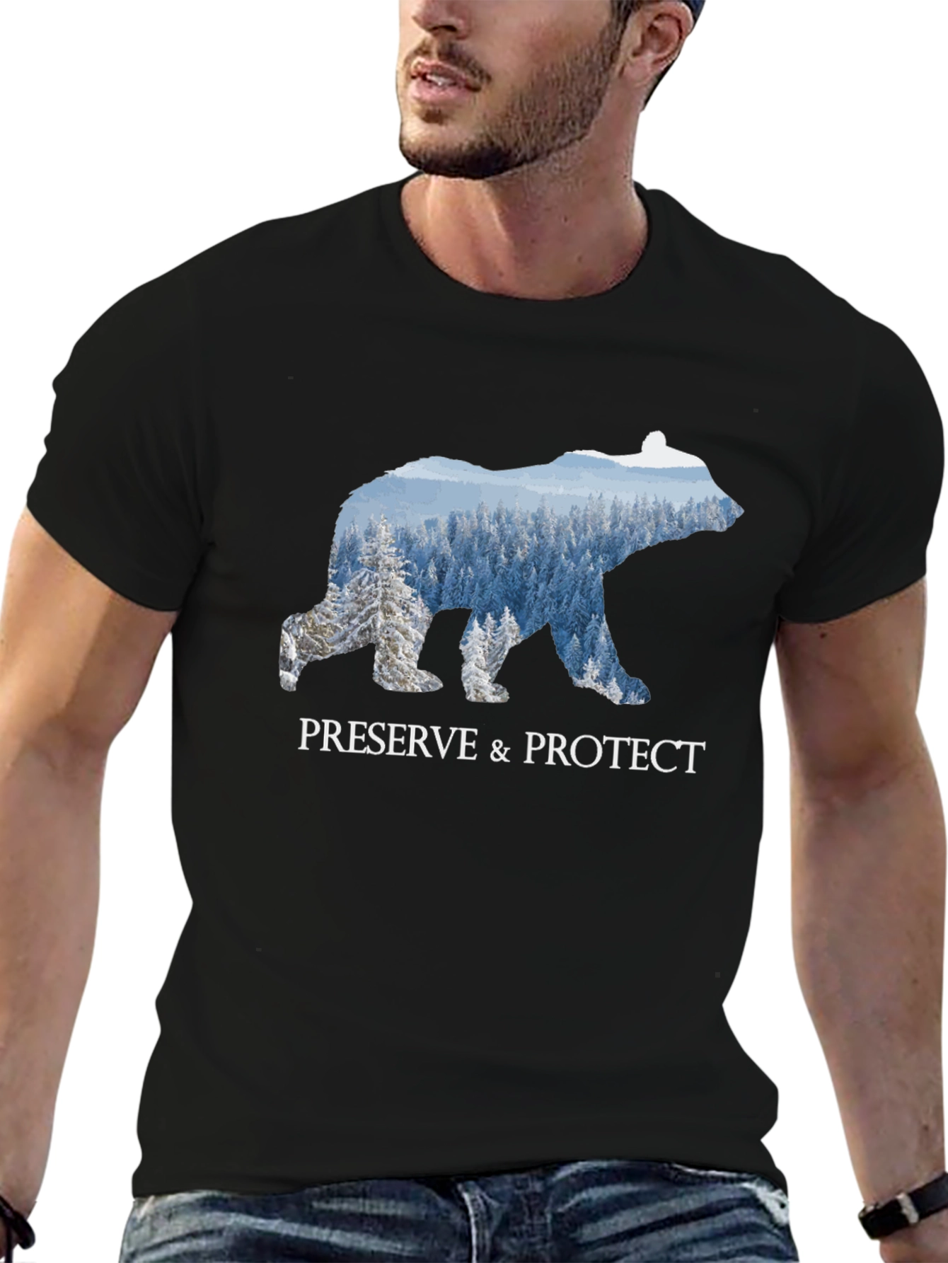 Preserve & Protect Bear Silhouette Graphic Tee