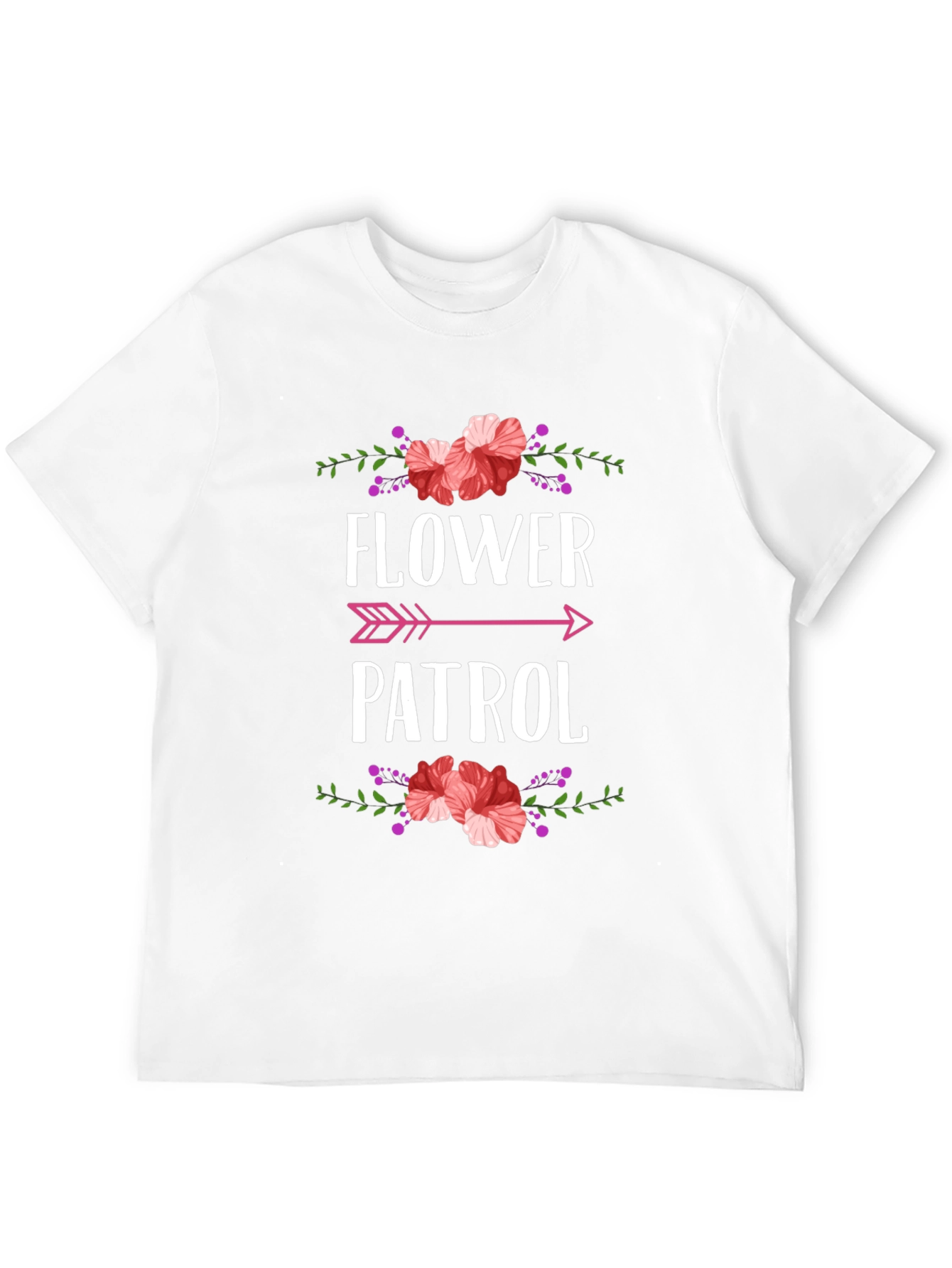 Flower Patrol Graphic Tee - Trendy Floral Design