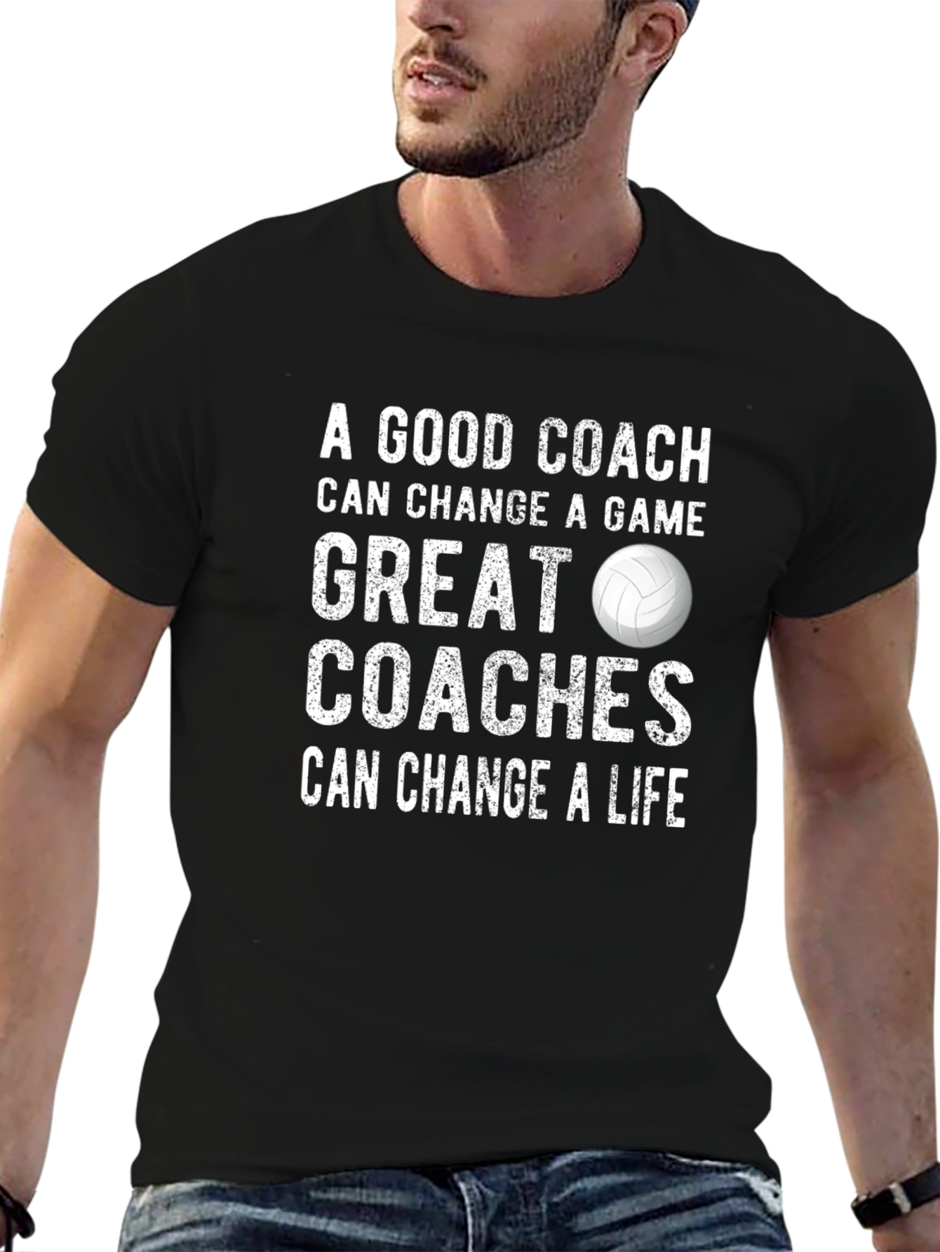 Volleyball Coach T-Shirt: Change a Game Change a Life!